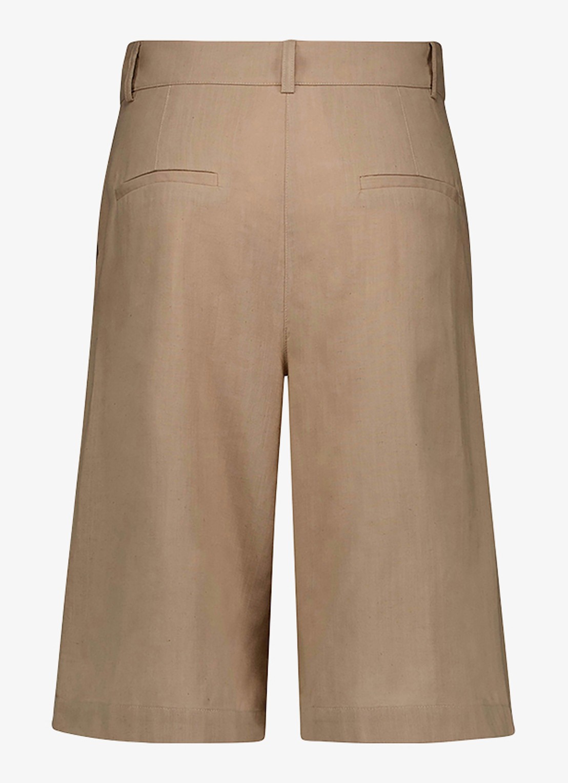 Studio Anneloes High waist wide fit korte broek met steekzakken - achterkant 3 lichtbruin