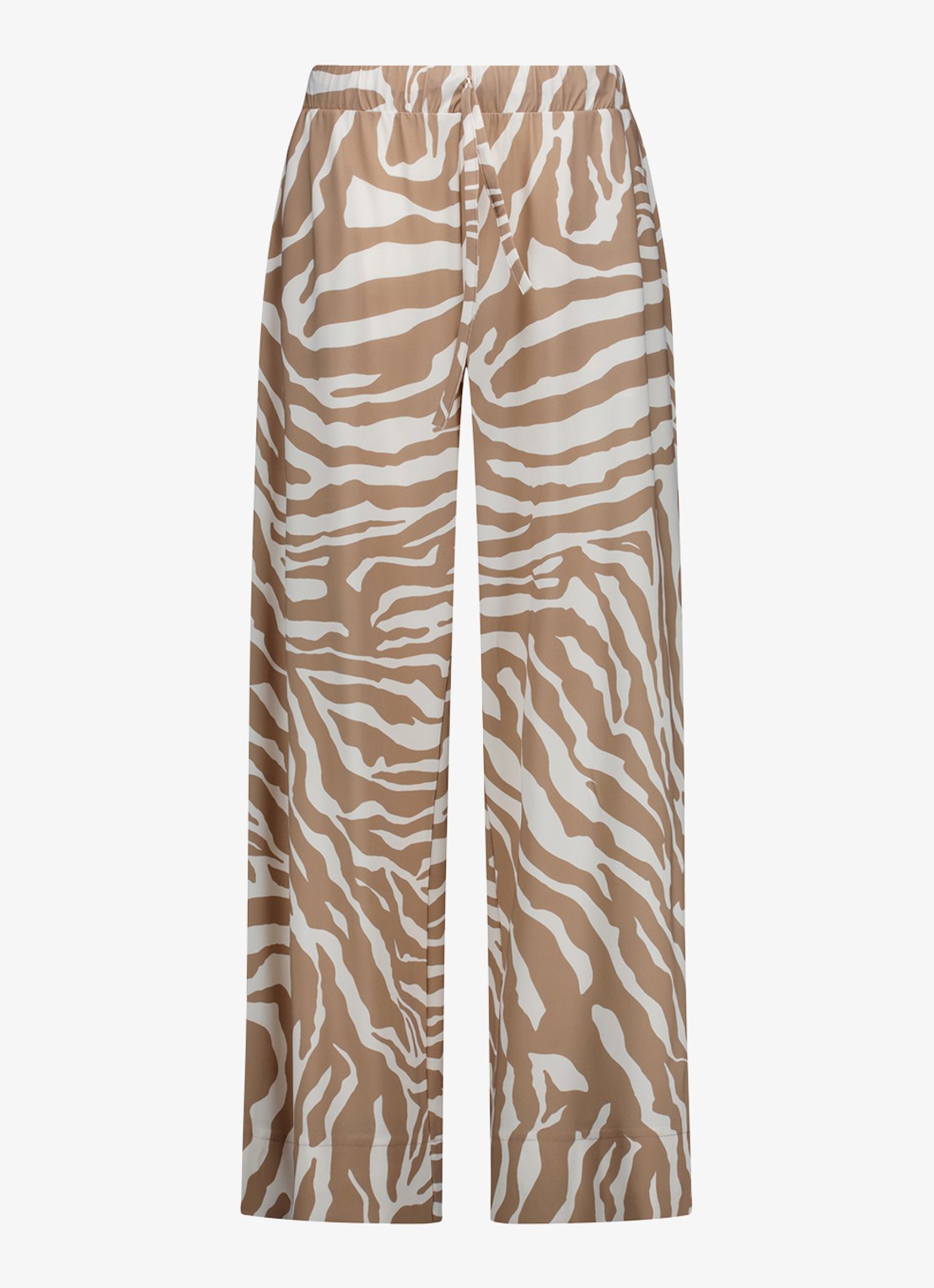 Studio Anneloes High waist wide fit pantalon met steekzakken - voorkant 2 lichtbruin