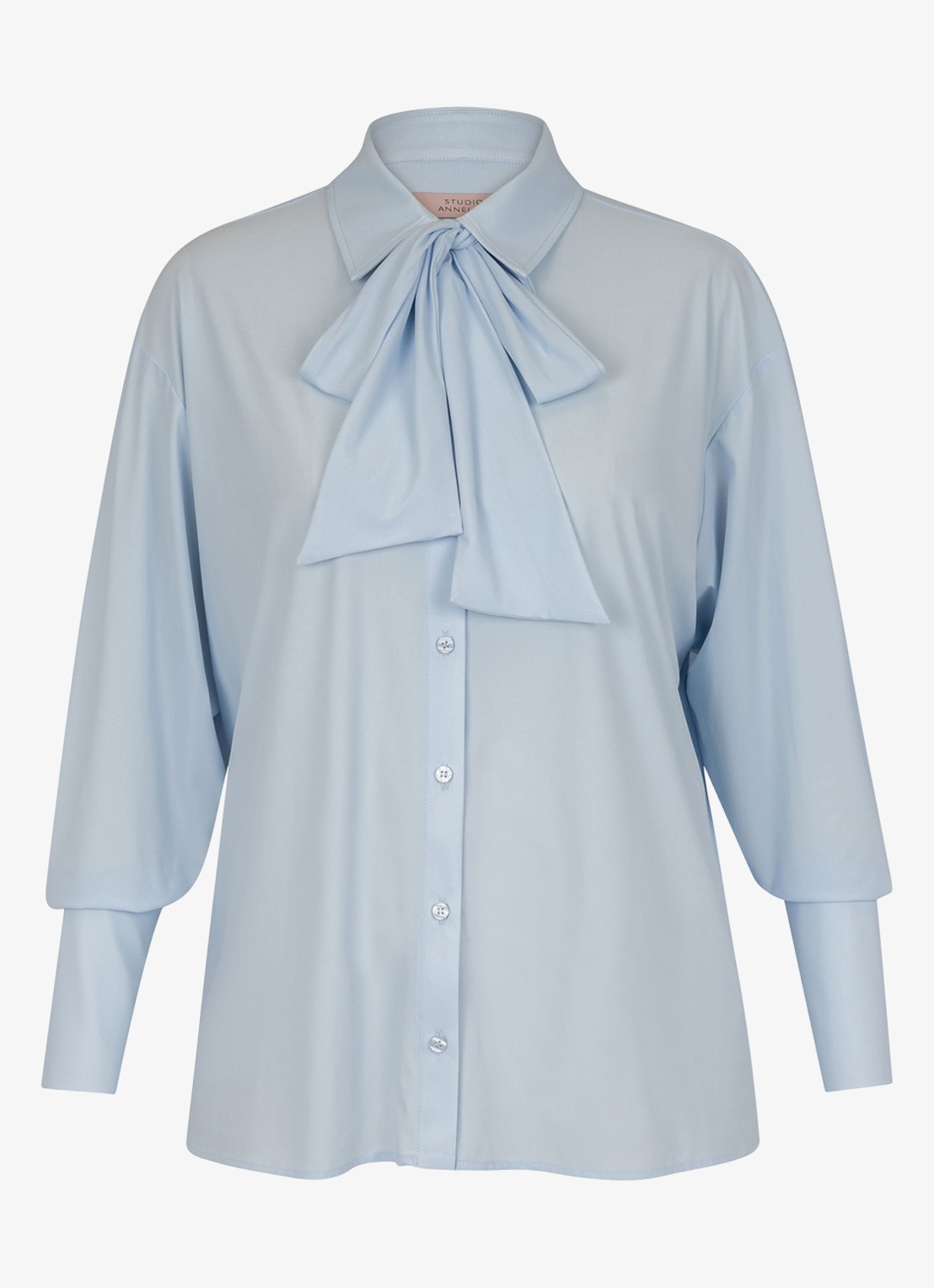 Studio Anneloes Hollis blouse met sjaalkraag - voorkant 4 blauw
