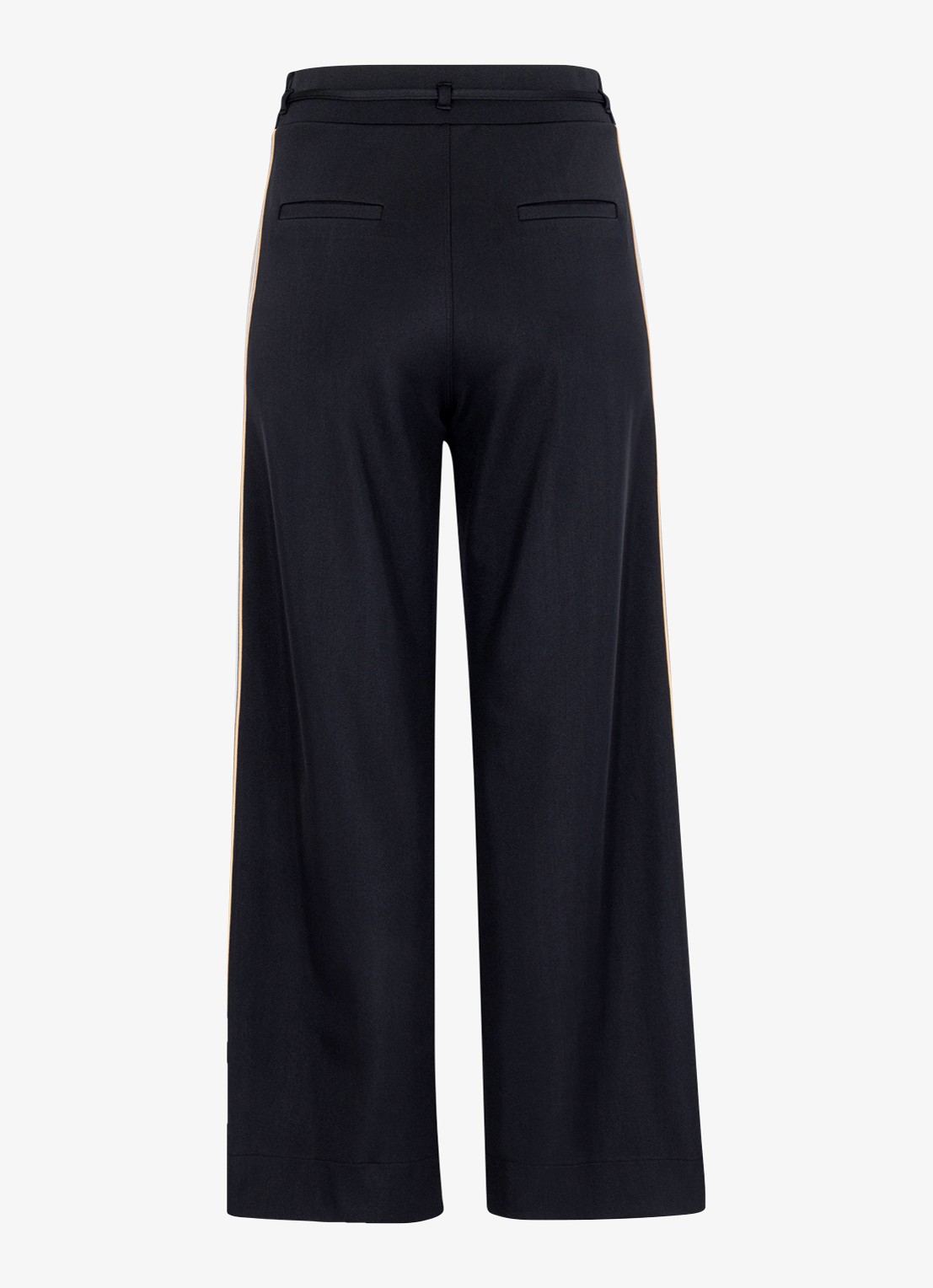 Studio Anneloes Iggy high waist wide fit broek met steekzakken - achterkant 2 zwart