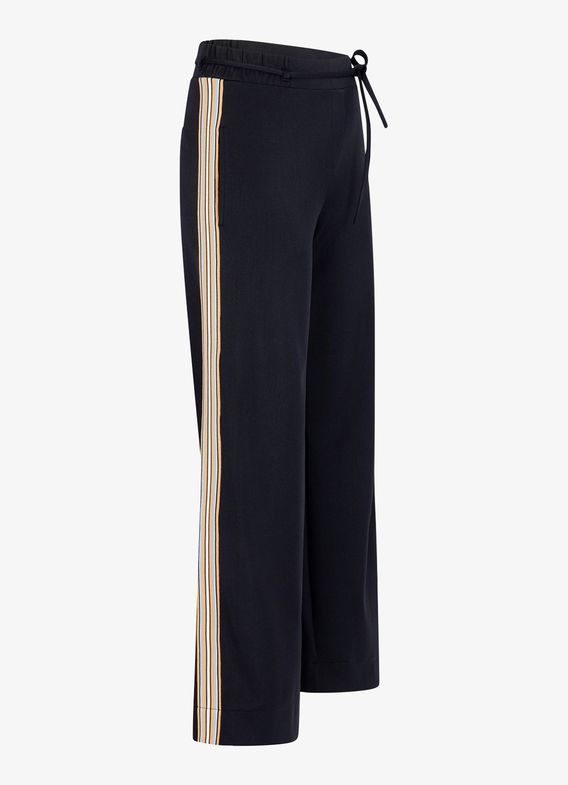 Studio Anneloes Iggy high waist wide fit broek met steekzakken - detail 3 zwart