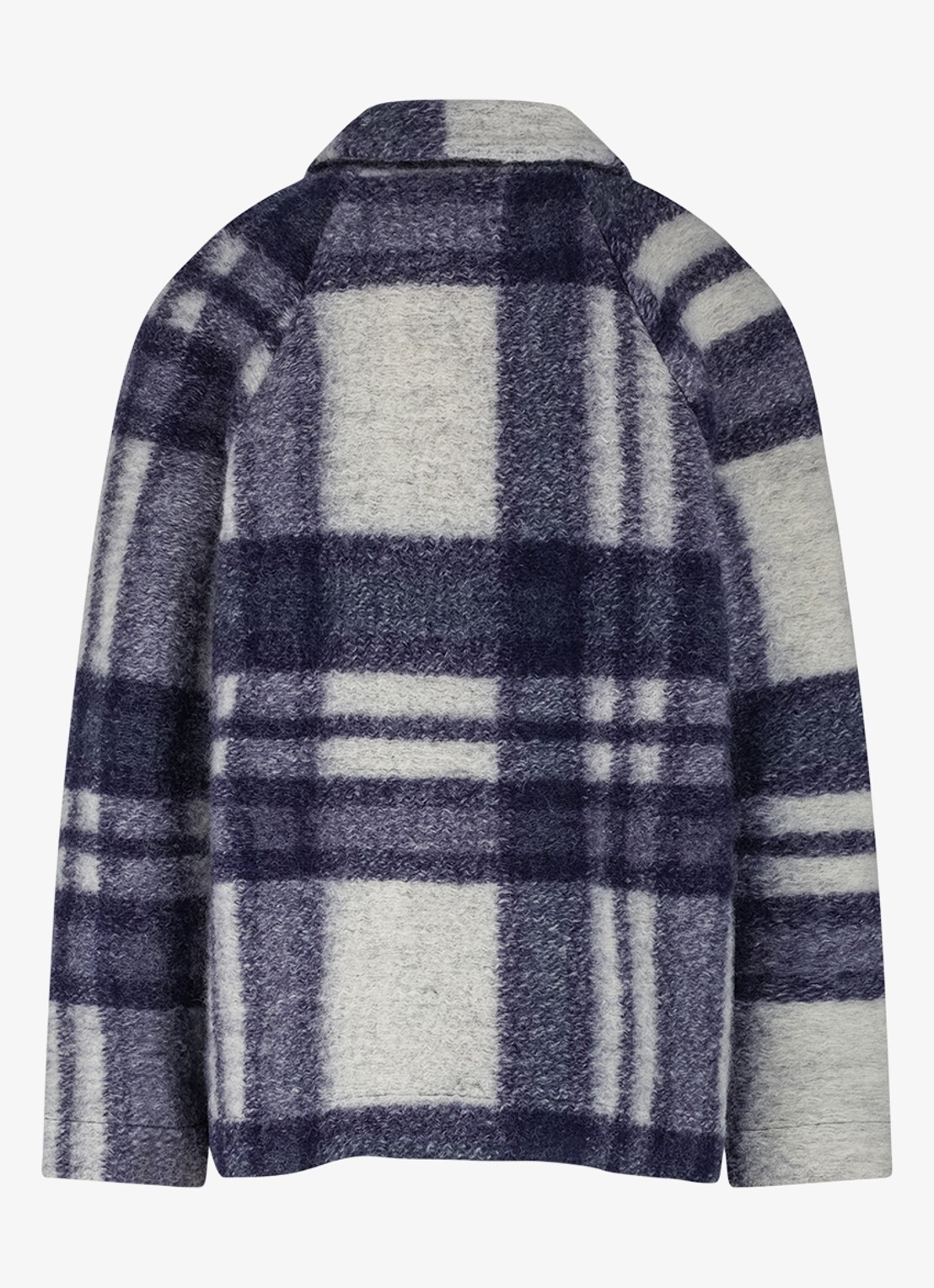 Studio Anneloes Jack in wolblend met ruitdessin - achterkant blauw