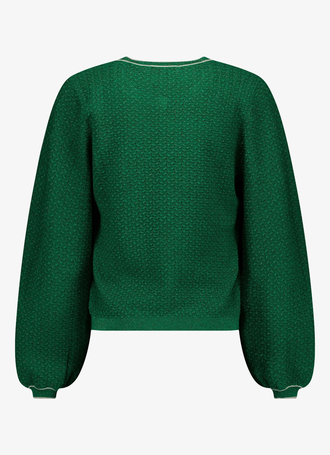 Studio Anneloes Jaxx Twinset fijngebreid vest met glitter - achterkant 3 groen