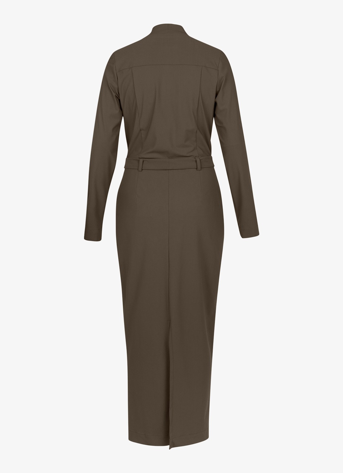 Studio Anneloes Jette midi jurk met strikceintuur - achterkant 4 groen