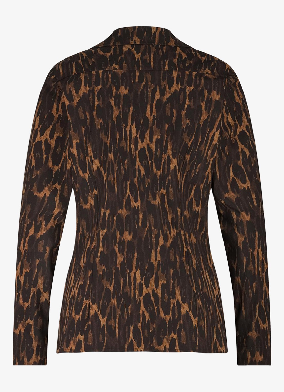 Studio Anneloes Kenia blouse met dierenprint - achterkant 3 oranjebruin