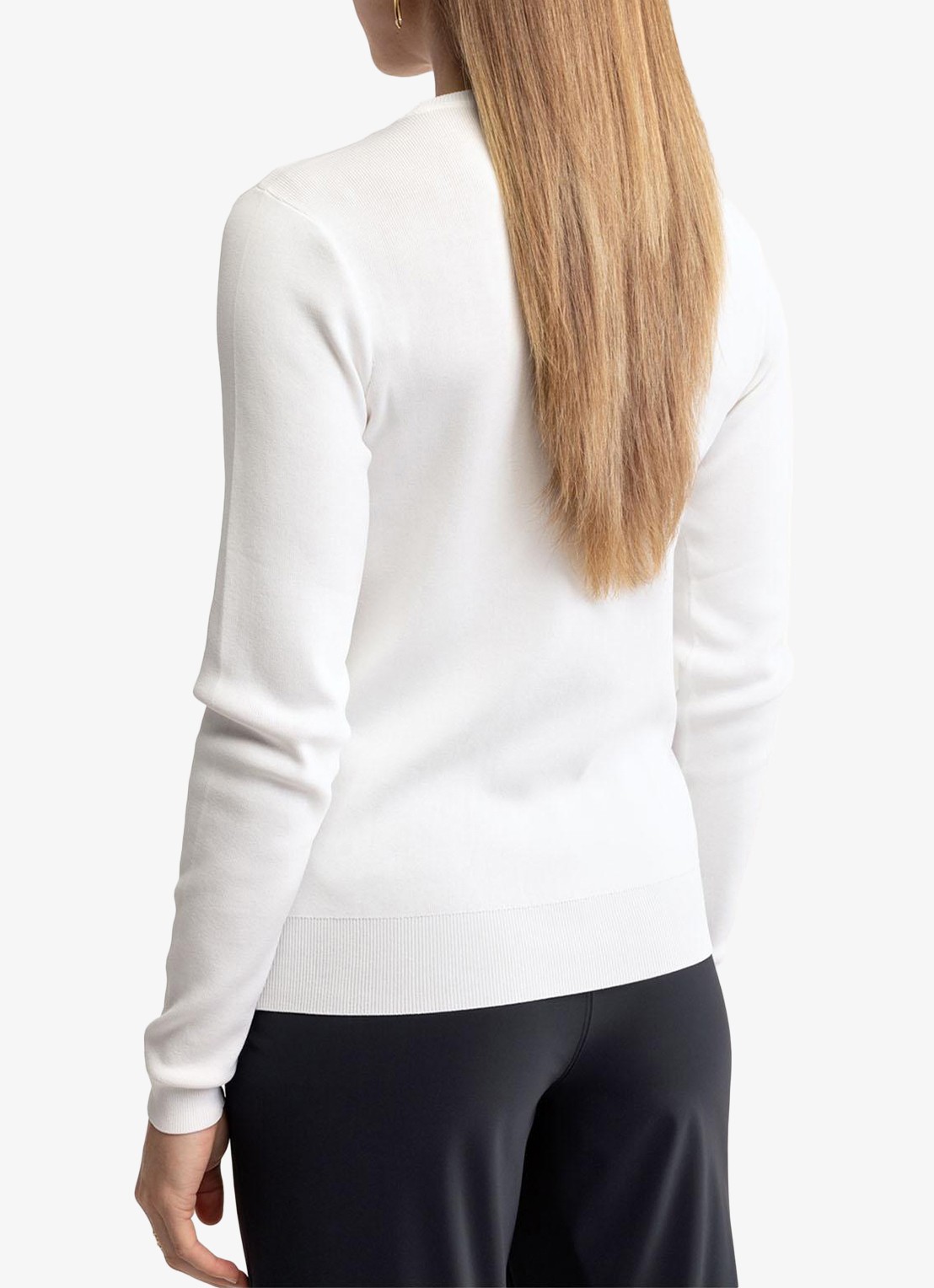 Studio Anneloes Lana fijngebreide pullover met ronde hals - achterkant 5 gebroken wit