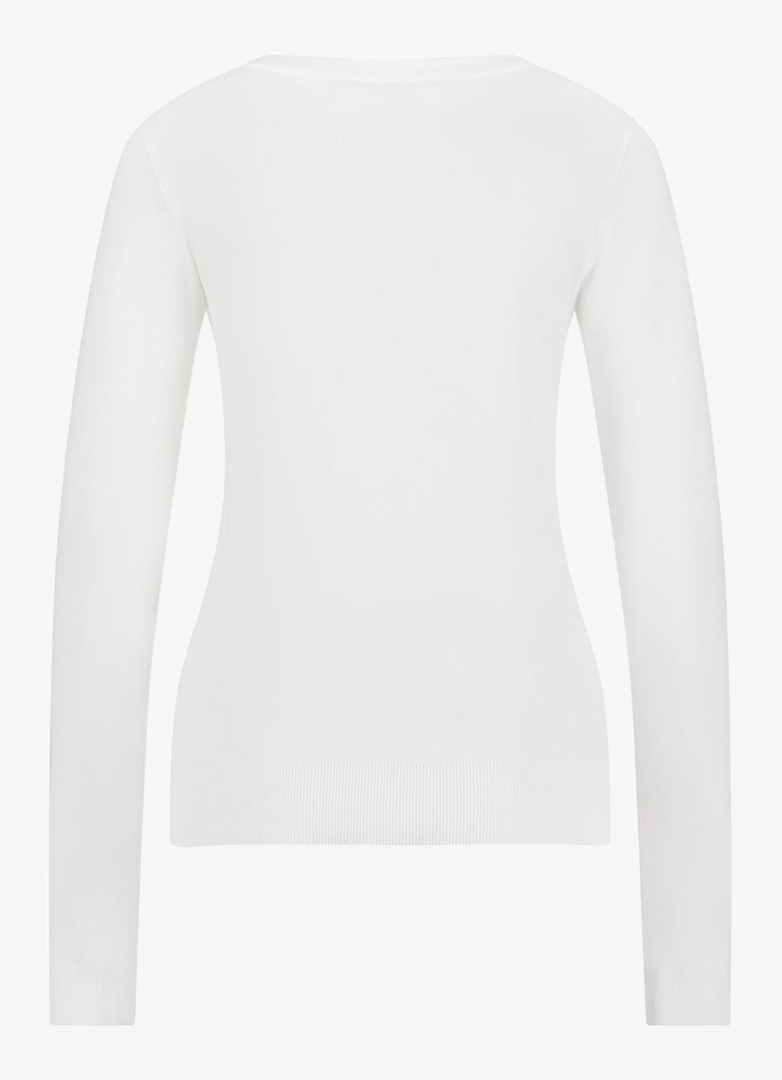 Studio Anneloes Lana fijngebreide pullover met ronde hals - detail 3 gebroken wit