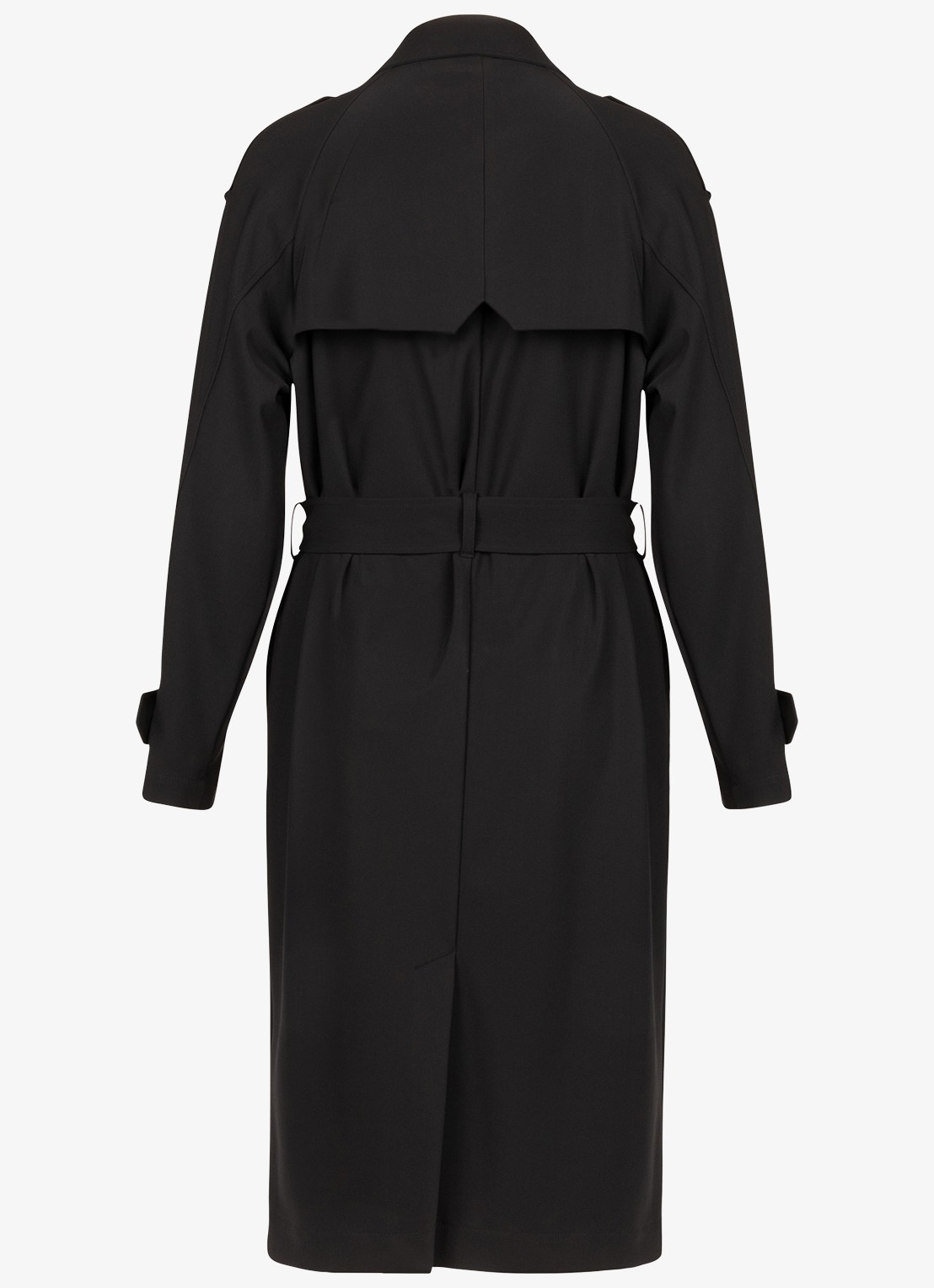 Studio Anneloes Laurine trenchcoat met strikceintuur - detail 3 zwart