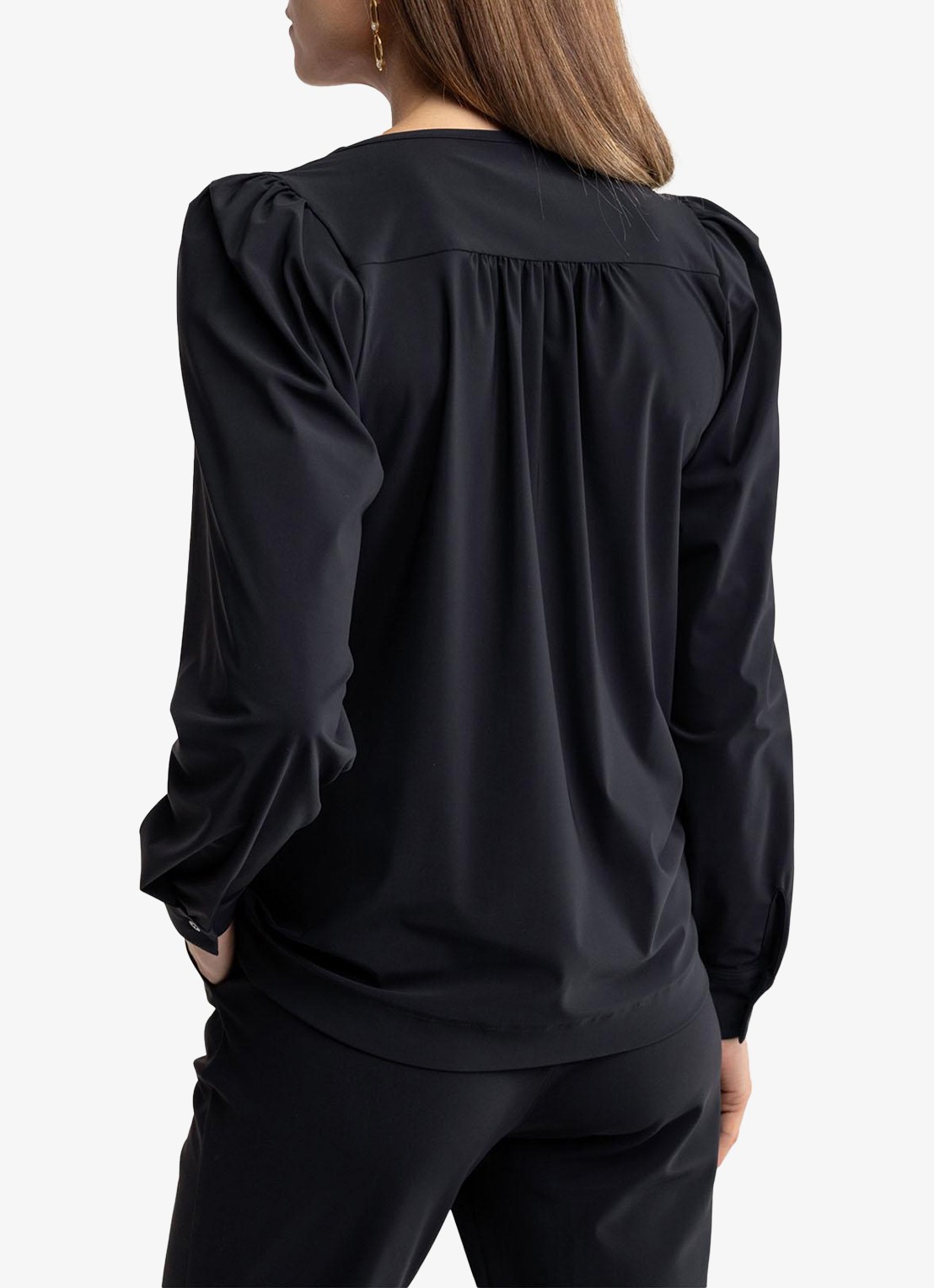 Studio Anneloes Les top met V-hals - achterkant 5 zwart