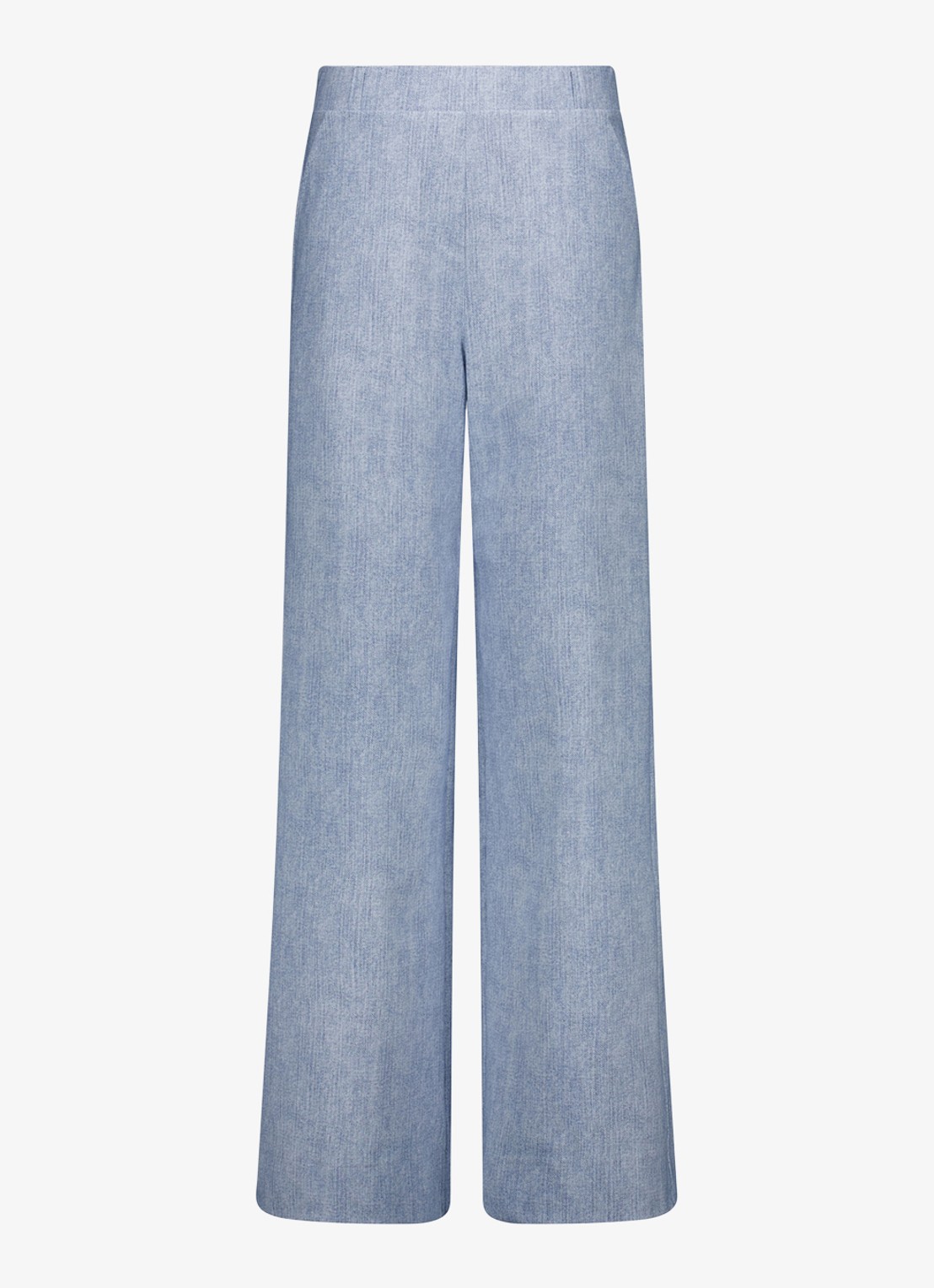 Studio Anneloes Lexie high waist loose fit pantalon met steekzakken - voorkant blauw