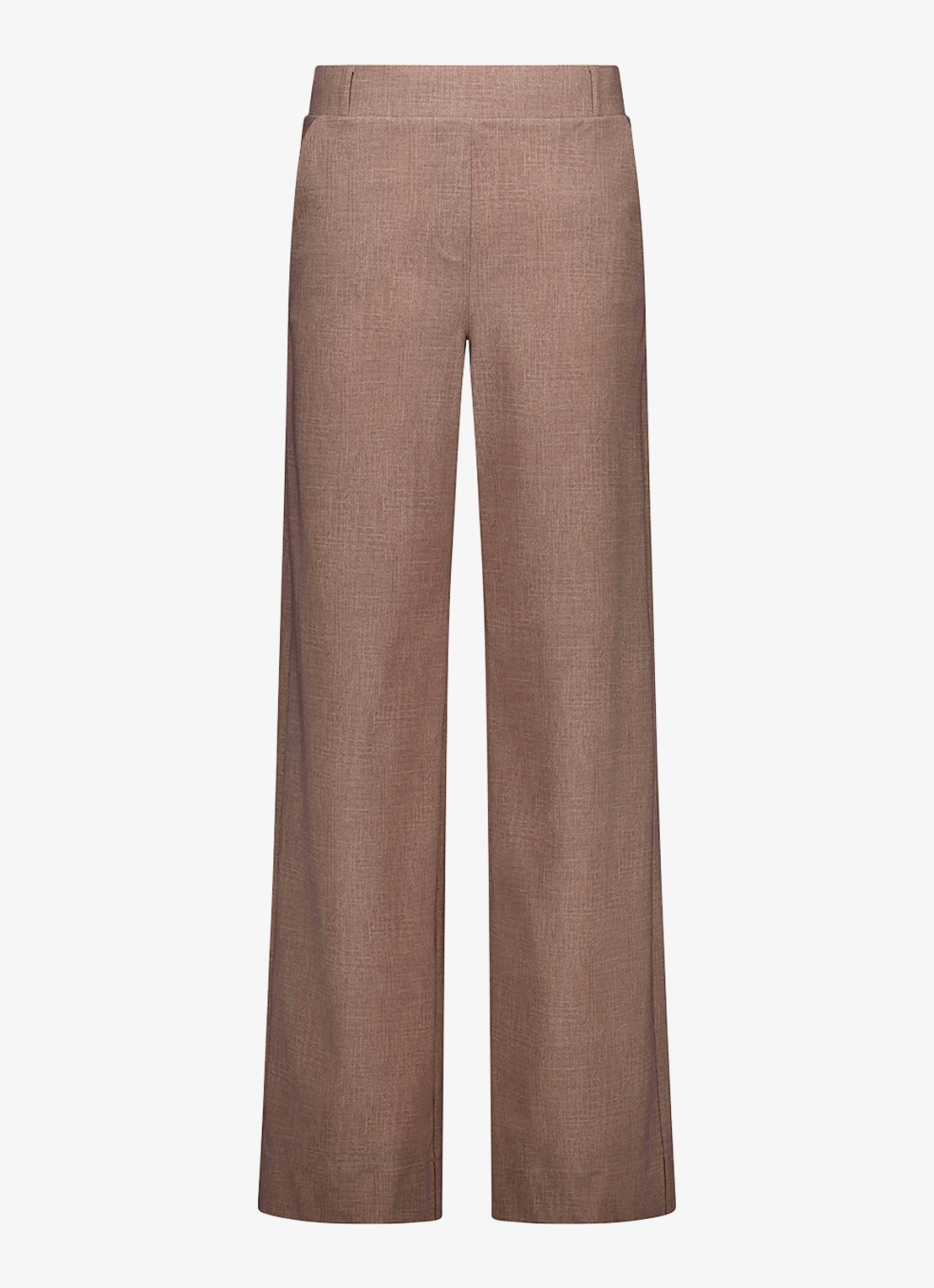 Studio Anneloes Lexie high waist loose fit pantalon met steekzakken - voorkant 2 lichtbruin