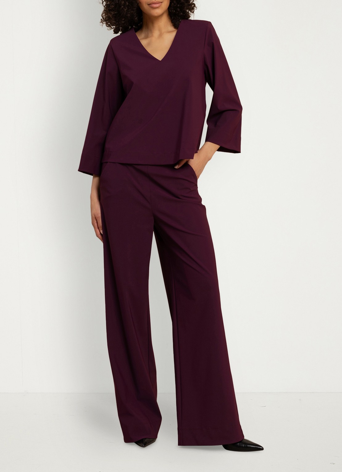 Studio Anneloes Lexie high waist straight fit pantalon - detail 3 turquoise