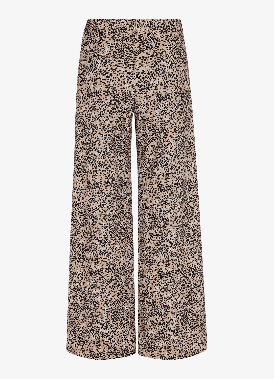Studio Anneloes Lexie high waist wide fit broek met print - achterkant 2 zwart