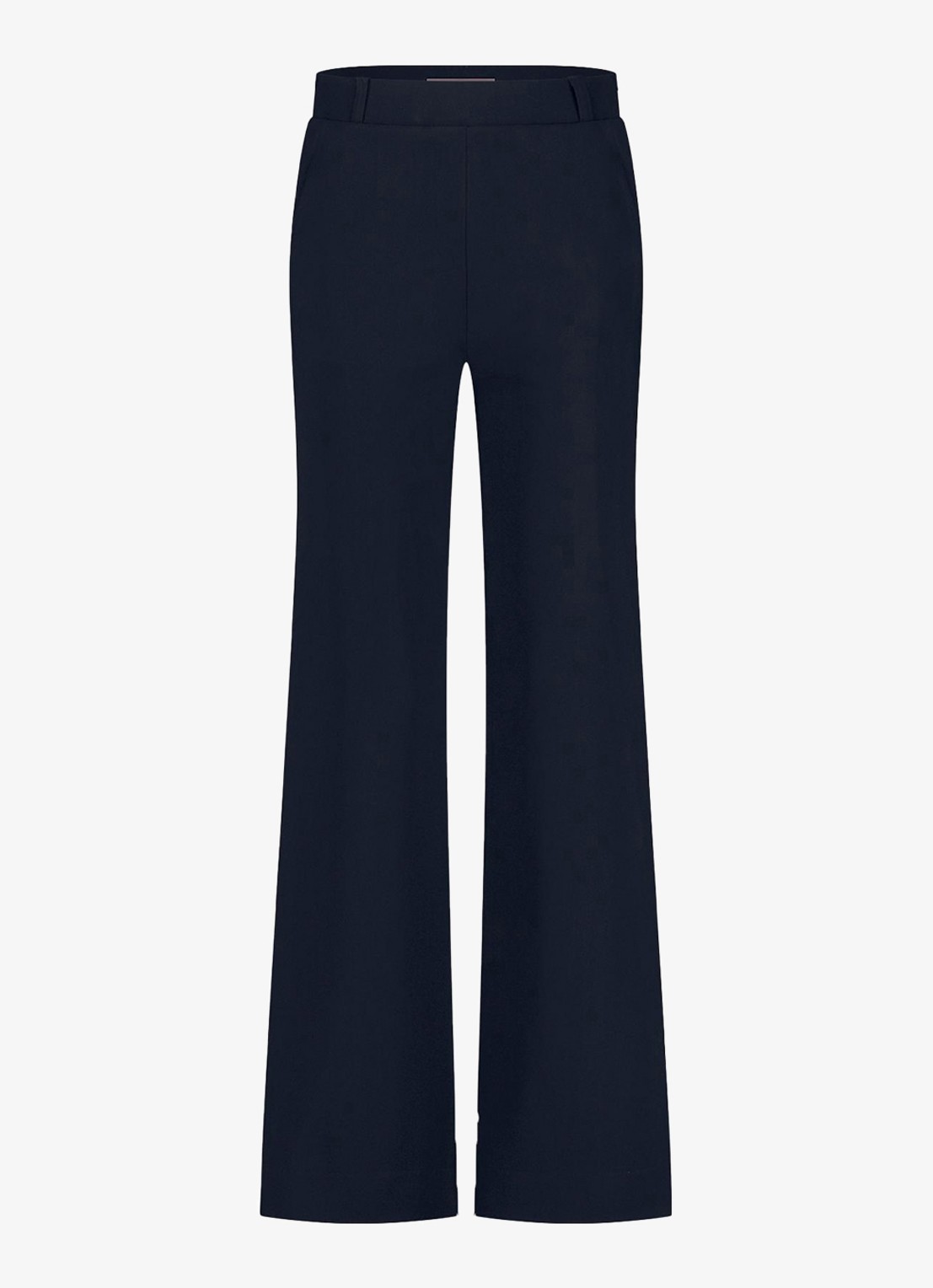 Studio Anneloes Lexie high waist wide fit broek met steekzakken - voorkant 2 donkerblauw