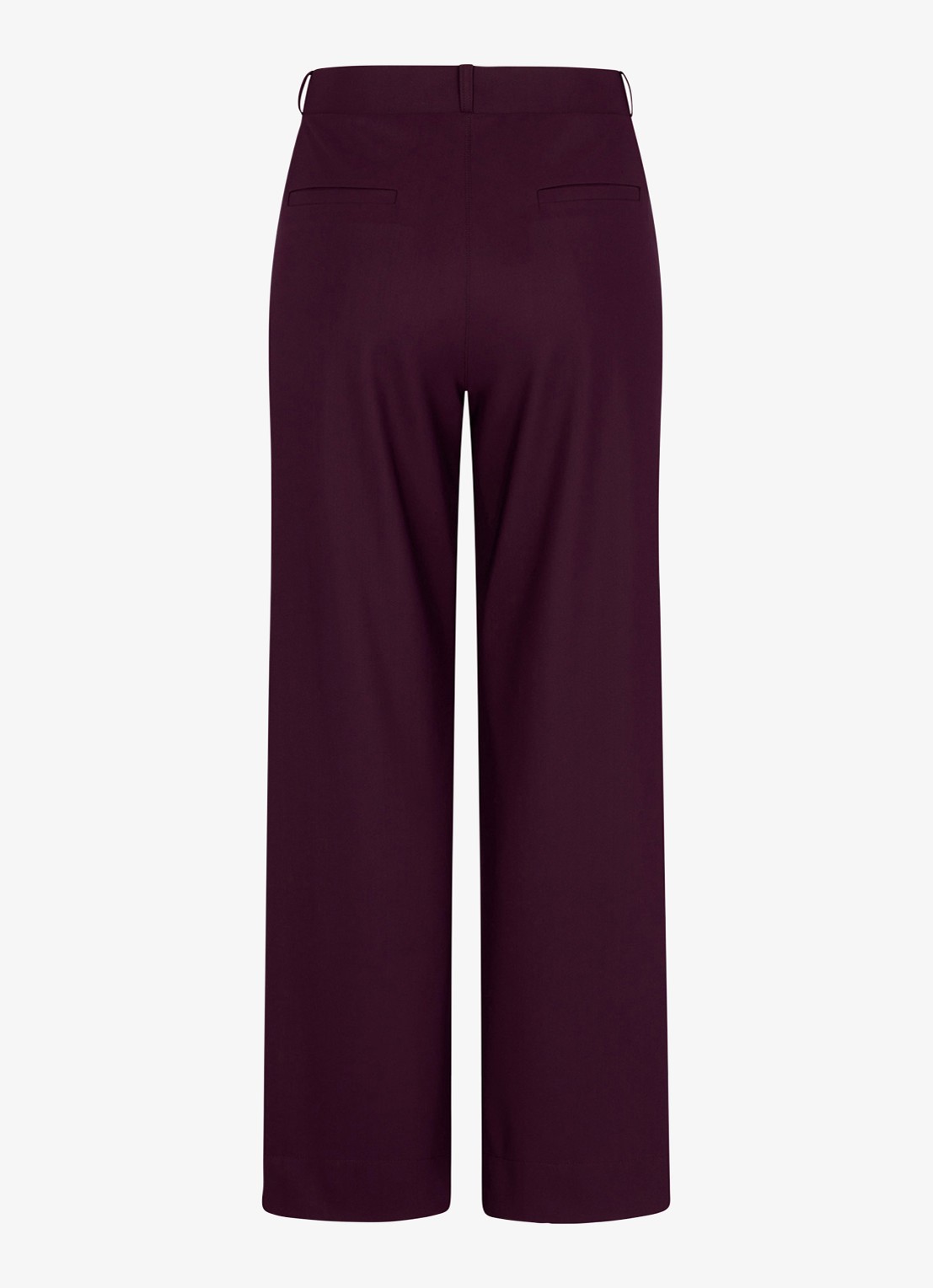 Studio Anneloes Lexie high waist wide fit pantalon met steekzakken - achterkant 3 aubergine