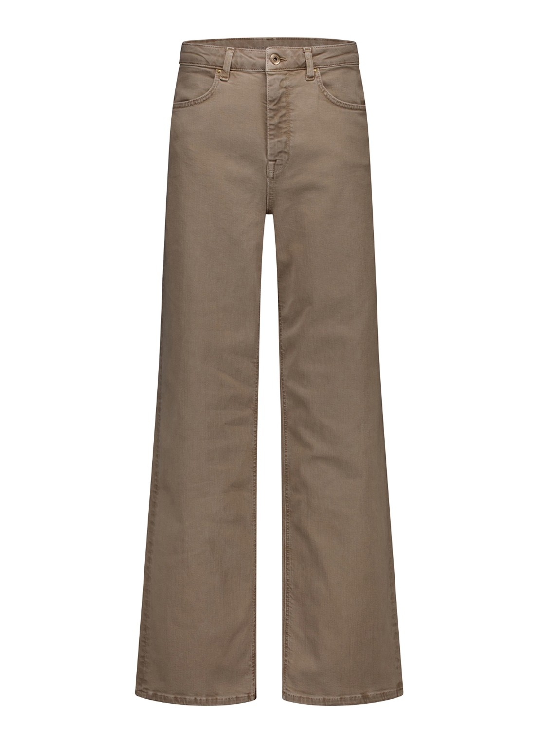 Studio Anneloes Lexie loose fit jeans met gekleurde wassing - voorkant bruin