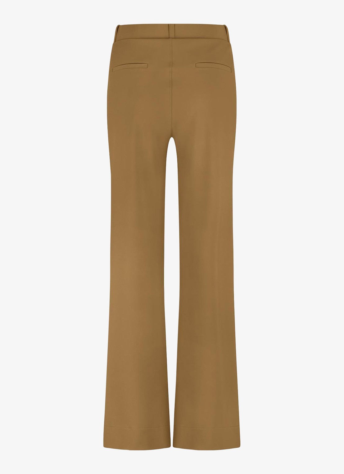 Studio Anneloes Lexie mid waist wide fit pantalon van travelstof - achterkant 3 okergeel