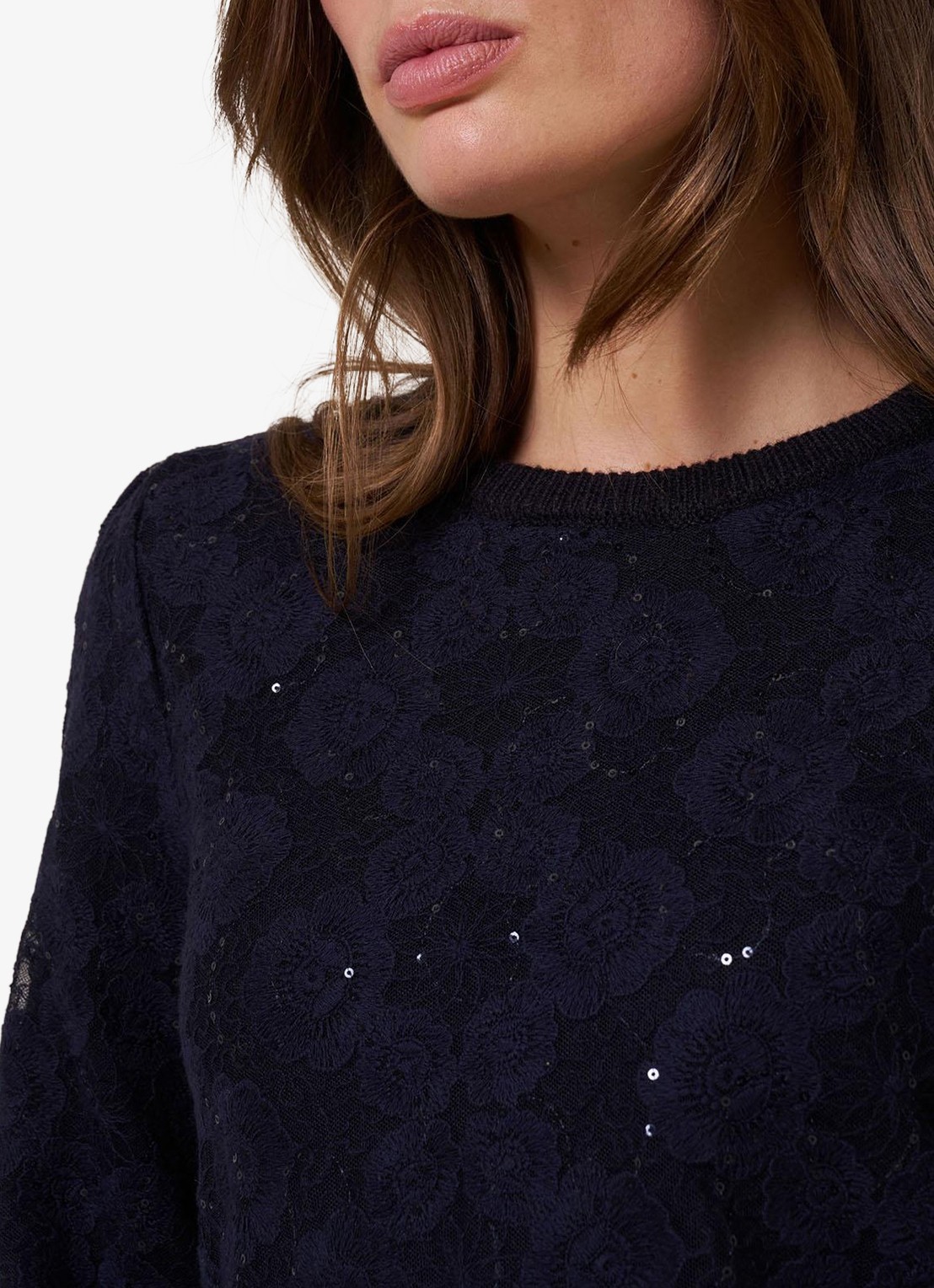 Studio Anneloes Lica pullover met pailletten - detail 5 blauw