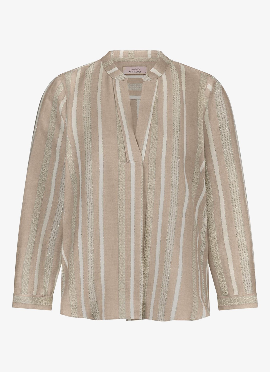 Studio Anneloes Lieve tuniek met streepprint - voorkant 2 beige