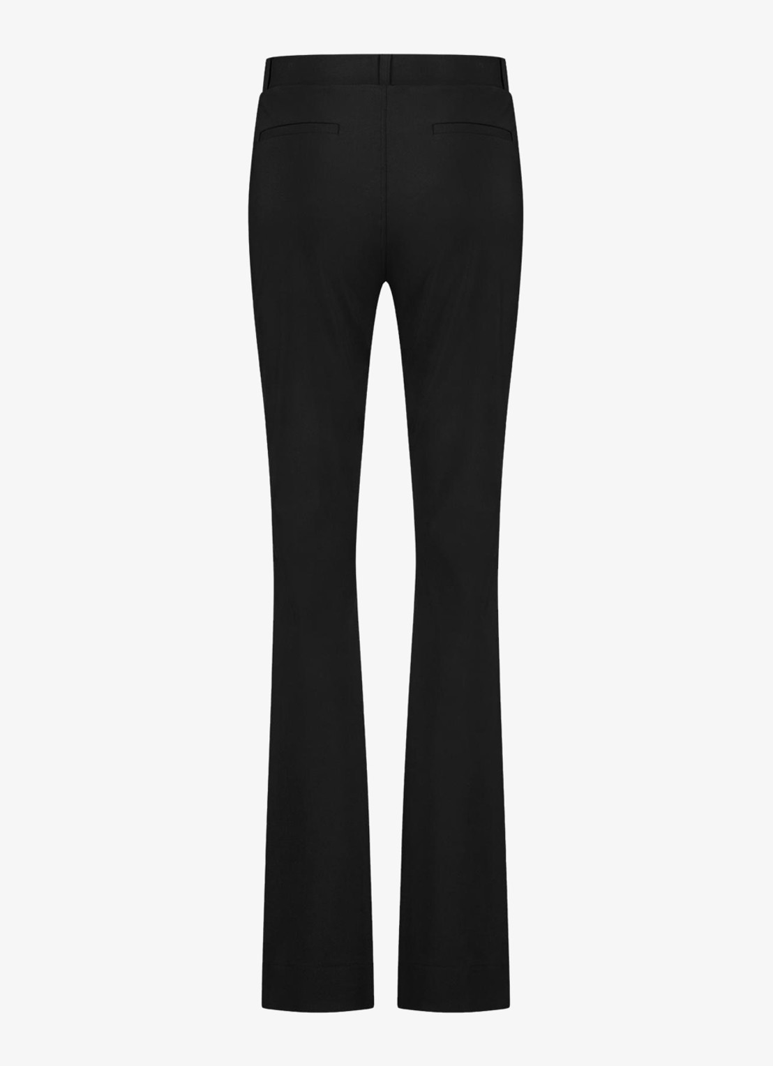 Studio Anneloes Long high waist flared fit broek met steekzakken - detail 3 zwart