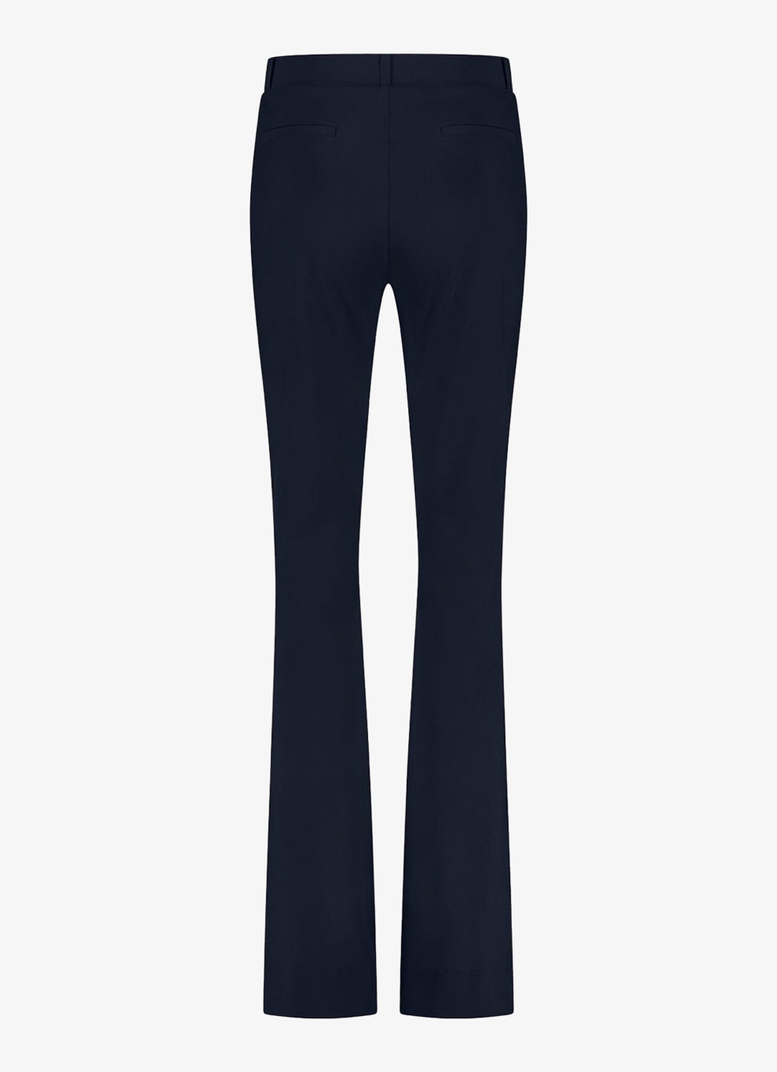 Studio Anneloes Long high waist flared fit broek met steekzakken - detail 3 donkerblauw