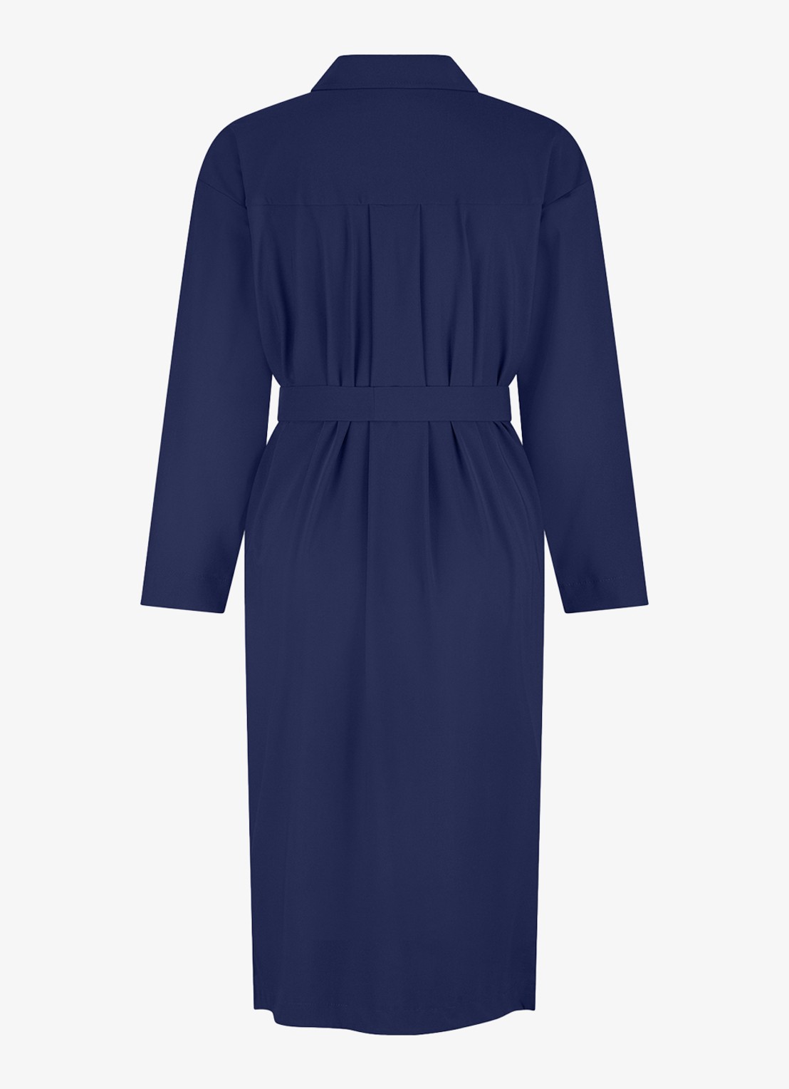 Studio Anneloes Louna midi blousejurk van travelstof - achterkant 4 donkerblauw