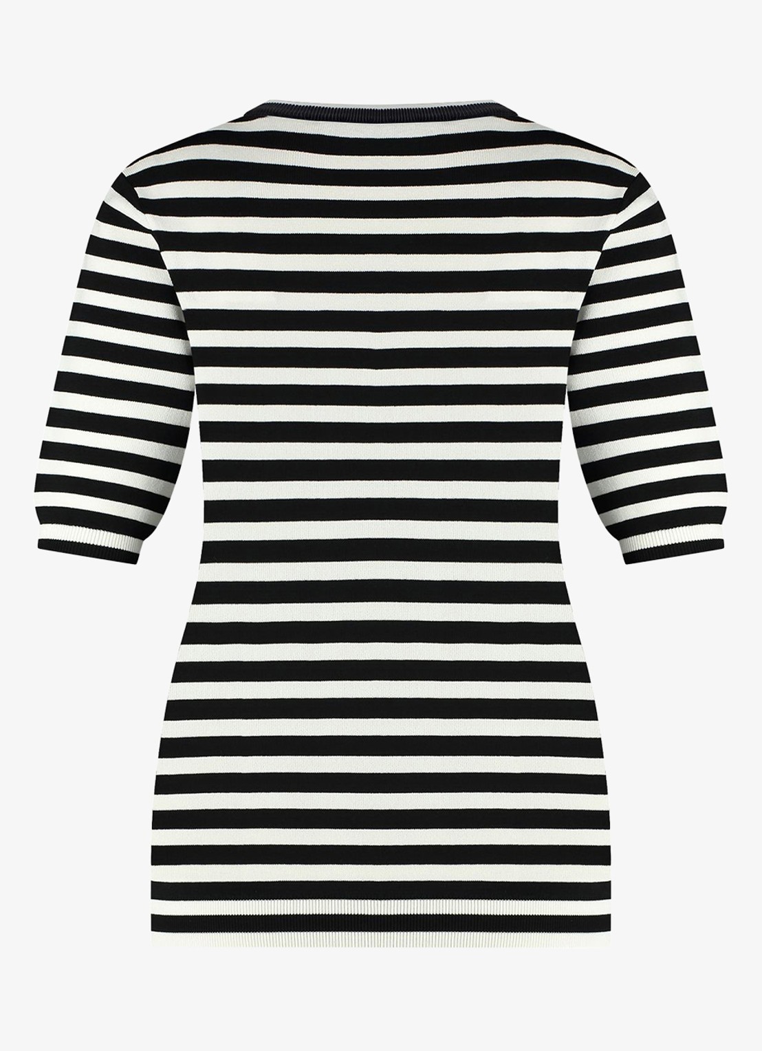 Studio Anneloes Luna fijngebreide pullover met streepprint - achterkant zwart