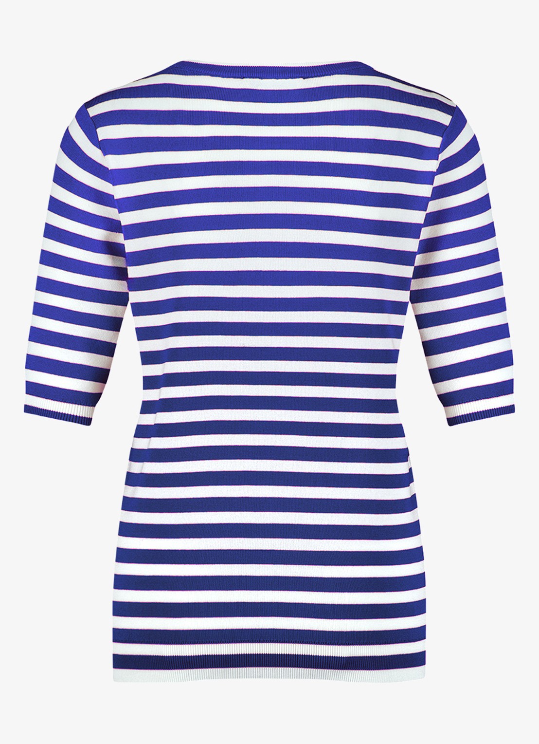 Studio Anneloes Luna fijngebreide pullover met streepprint - achterkant blauw