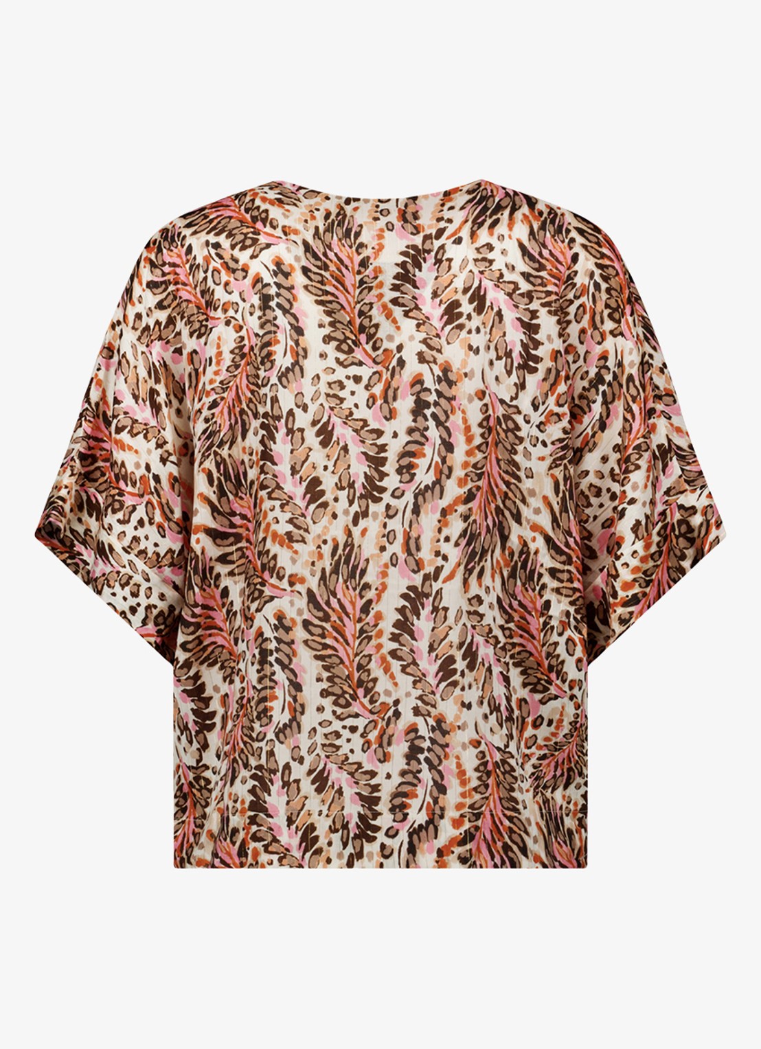 Studio Anneloes Madison top met grafische print - achterkant 2 bruin
