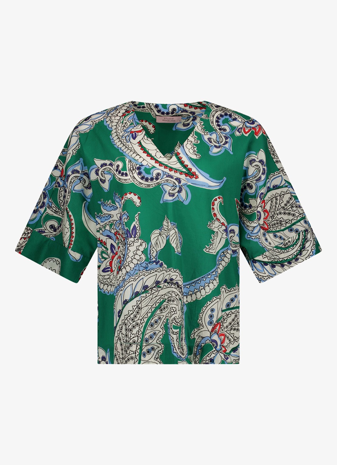 Studio Anneloes Madison top met paisley dessin - voorkant multicolor