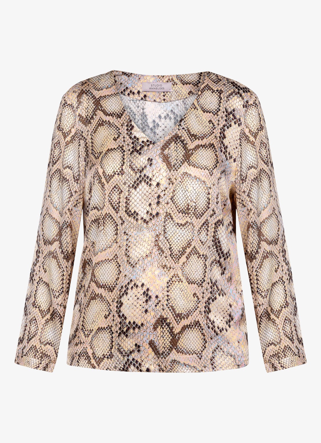 Studio Anneloes Madison top met print - voorkant 2 bruin