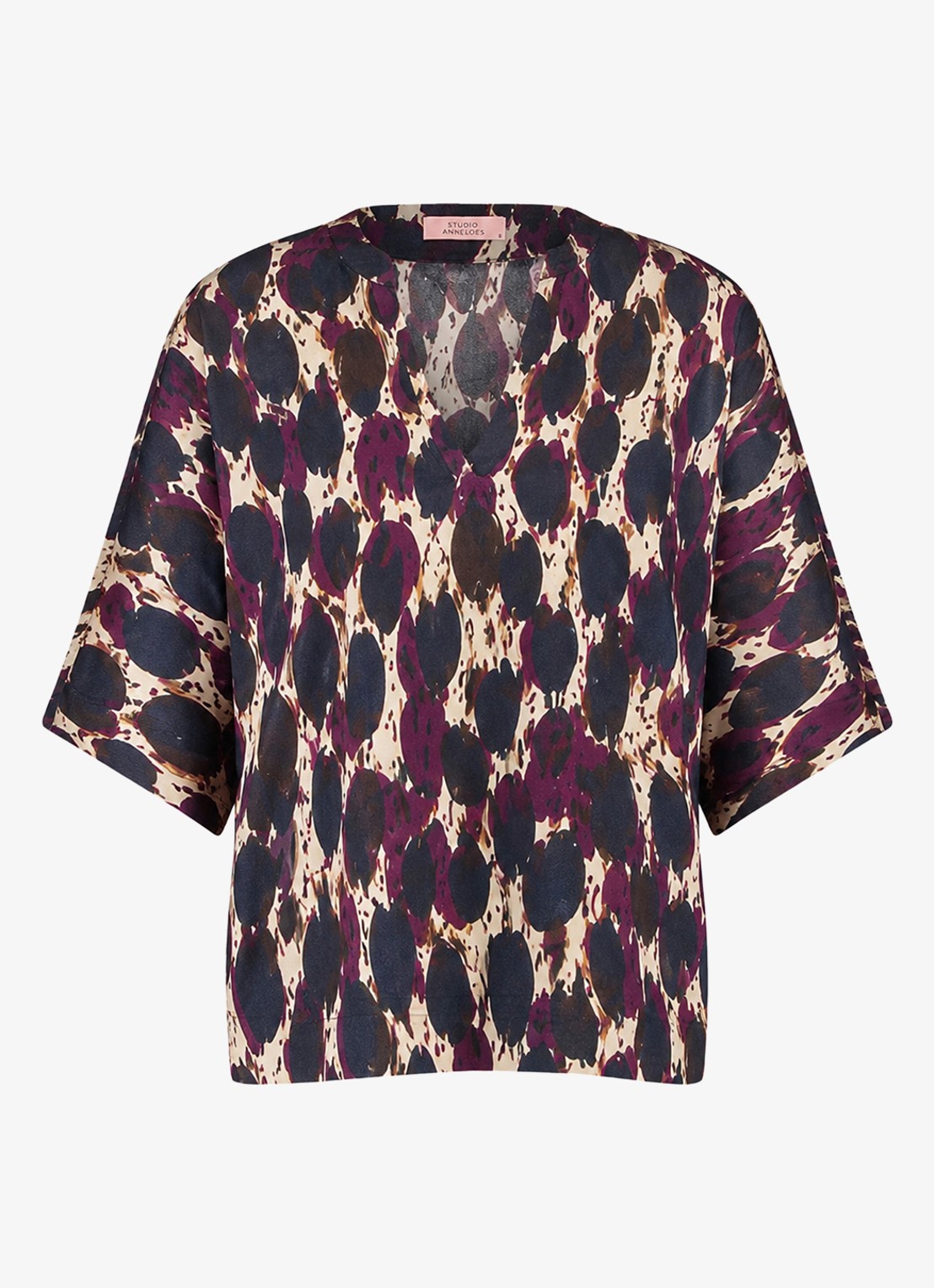 Studio Anneloes Madison tuniek met dierenprint - voorkant 5 lichtpaars