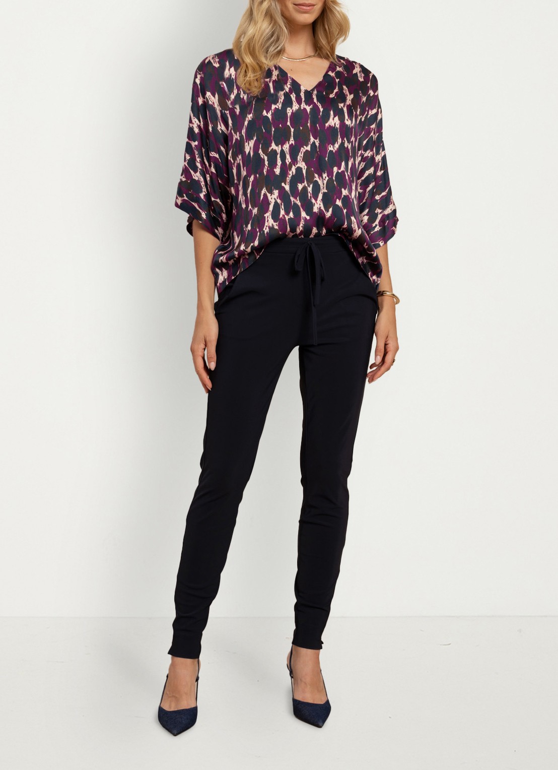 Studio Anneloes Madison tuniek met dierenprint - voorkant 6 lichtpaars