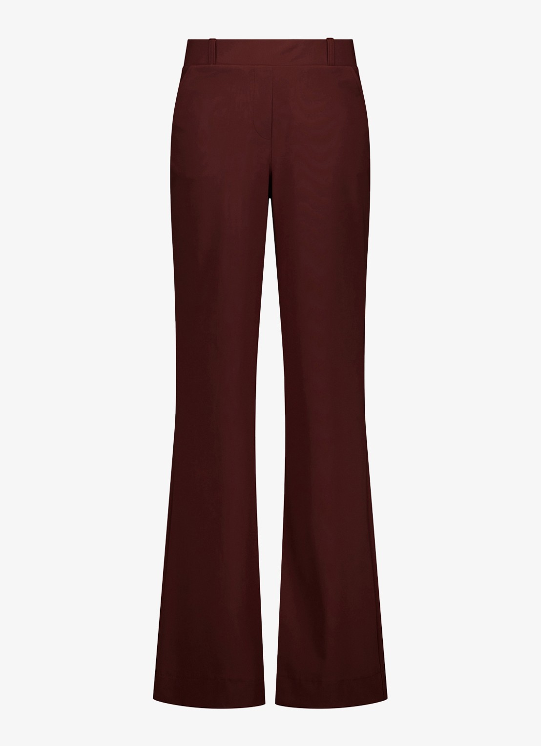 Studio Anneloes Marilon high waist loose fit pantalon met steekzakken - voorkant bordeauxrood