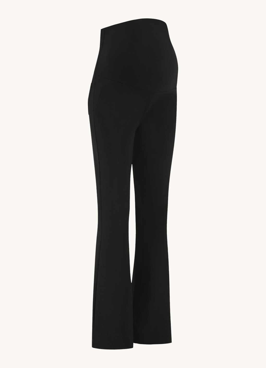 Studio Anneloes Maternity mid waist flared fit zwangerschapsbroek - voorkant zwart