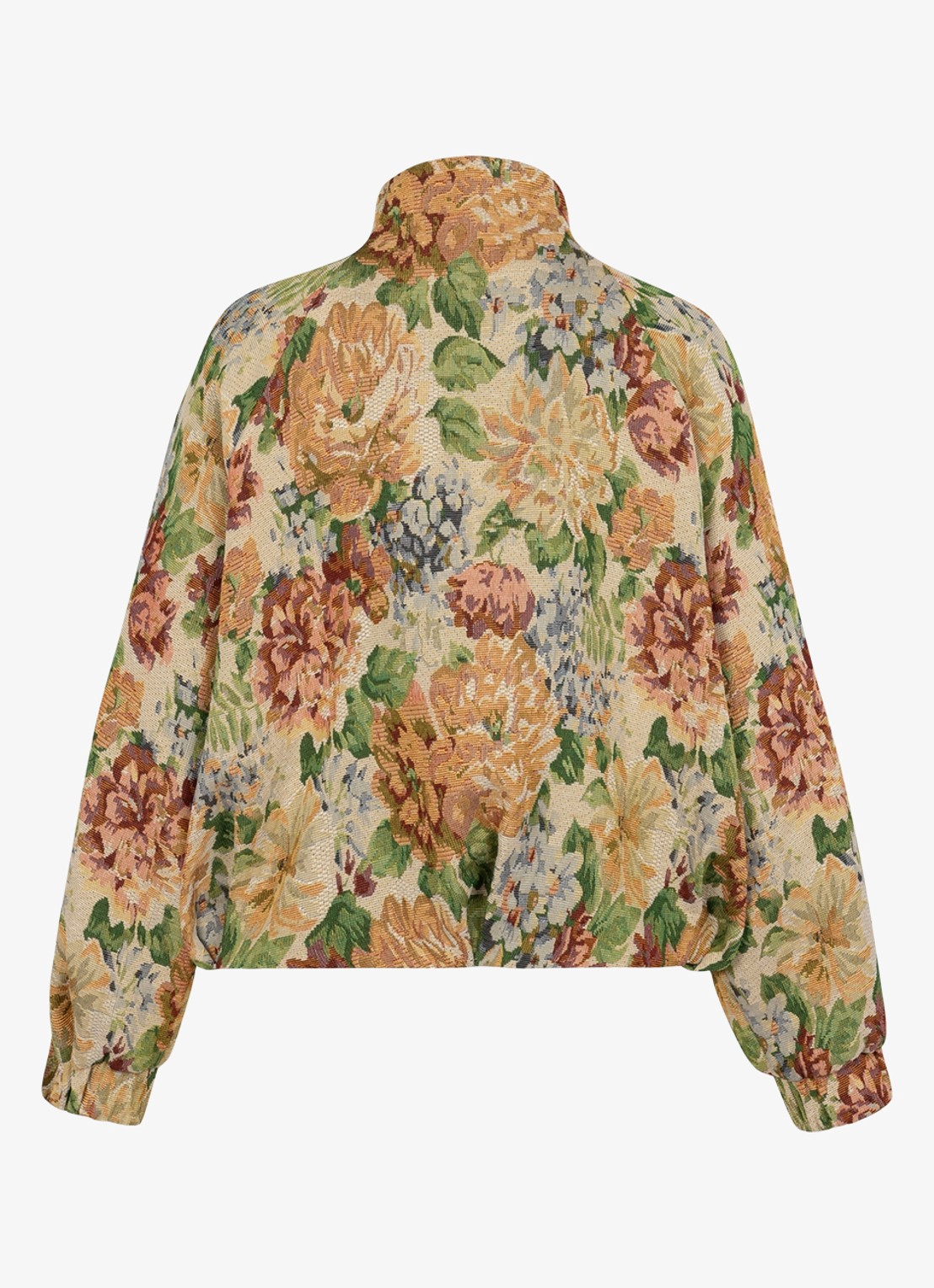 Studio Anneloes Mela bomberjack met bloemenprint - achterkant orange