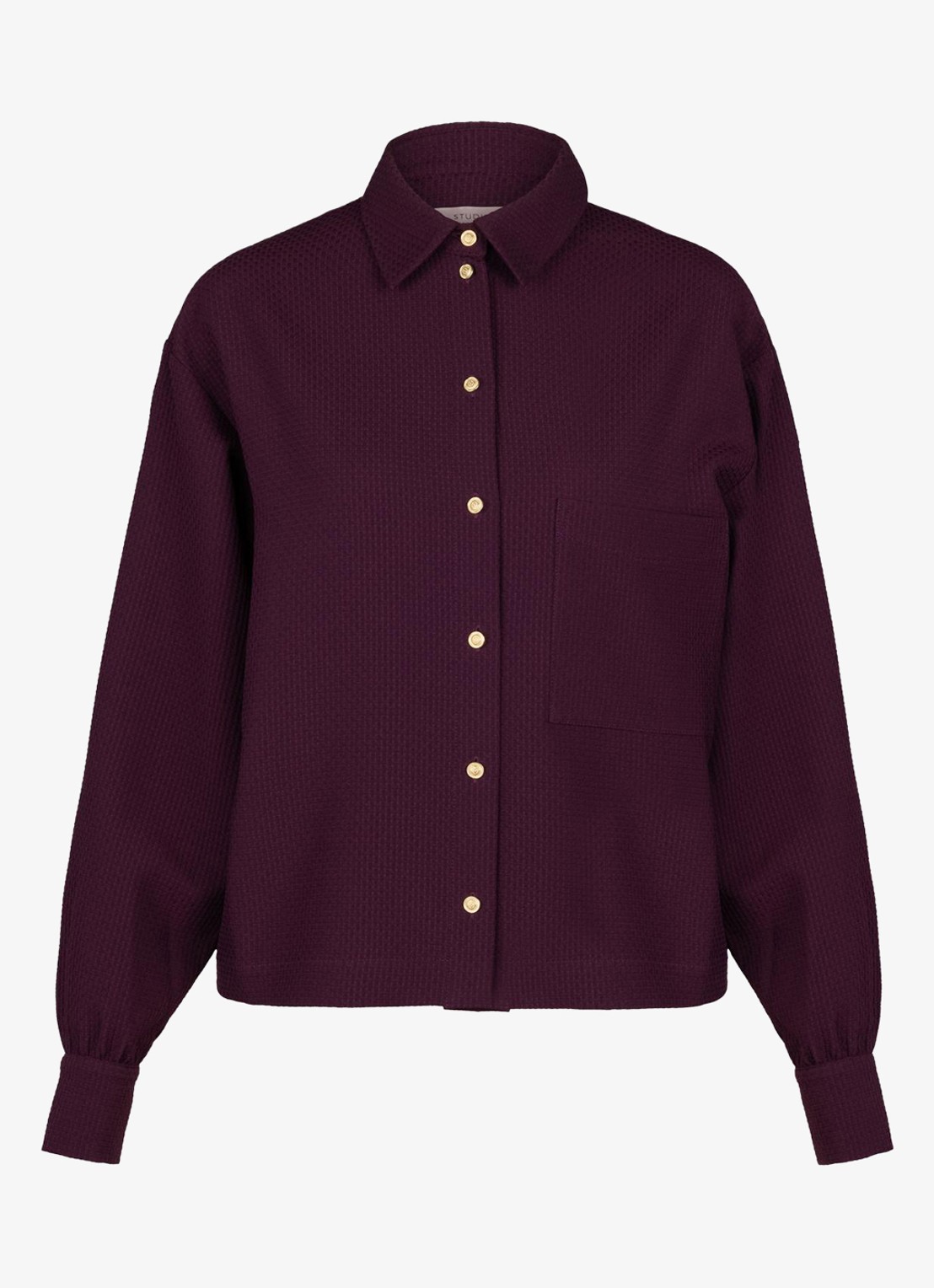 Studio Anneloes Melani blouse met textuur - voorkant bruin