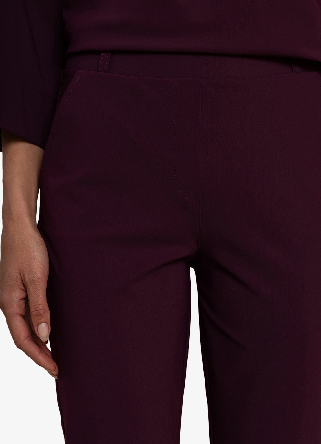 Studio Anneloes Mid waist flared fit pantalon - detail 2 violet