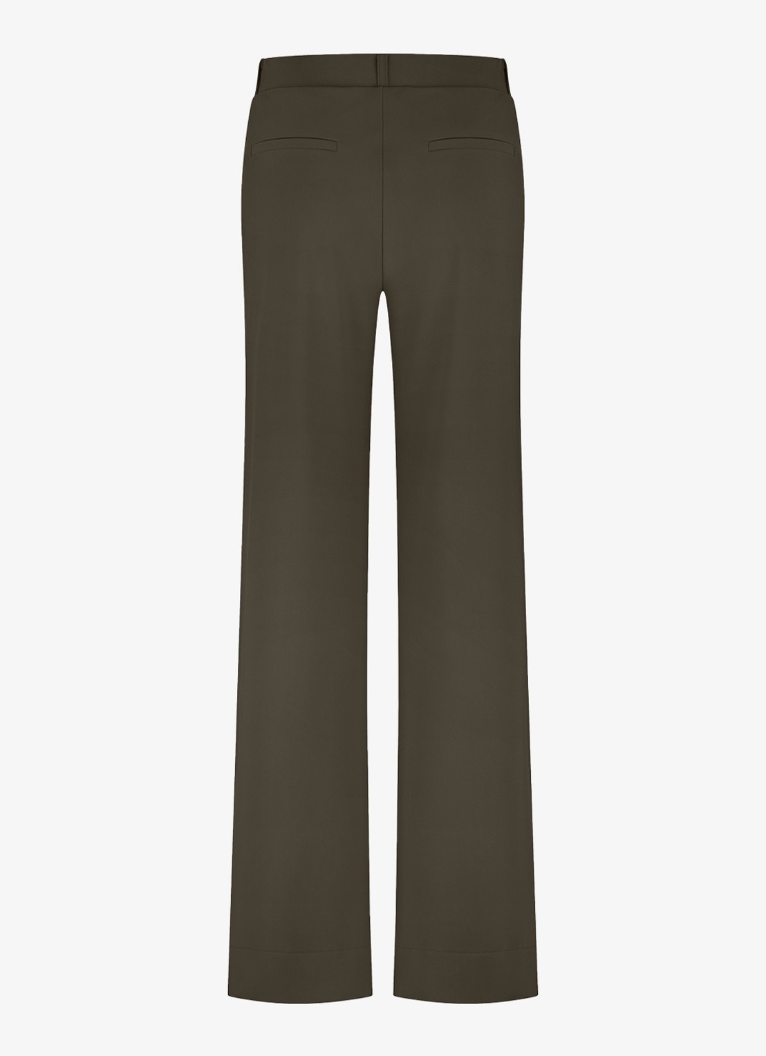 Studio Anneloes Mid waist loose fit pantalon - achterkant legergroen