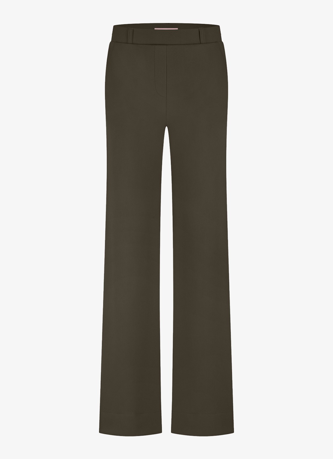 Studio Anneloes Mid waist loose fit pantalon - voorkant 2 legergroen
