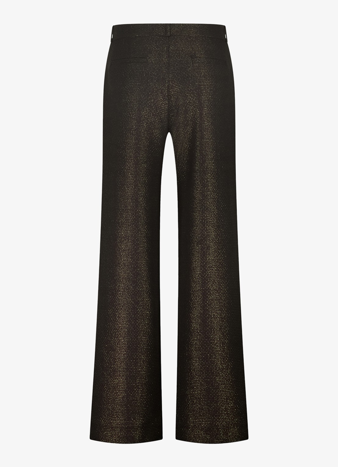 Studio Anneloes Mid waist wide fit pantalon met lurex en steekzakken - achterkant 3 zwart