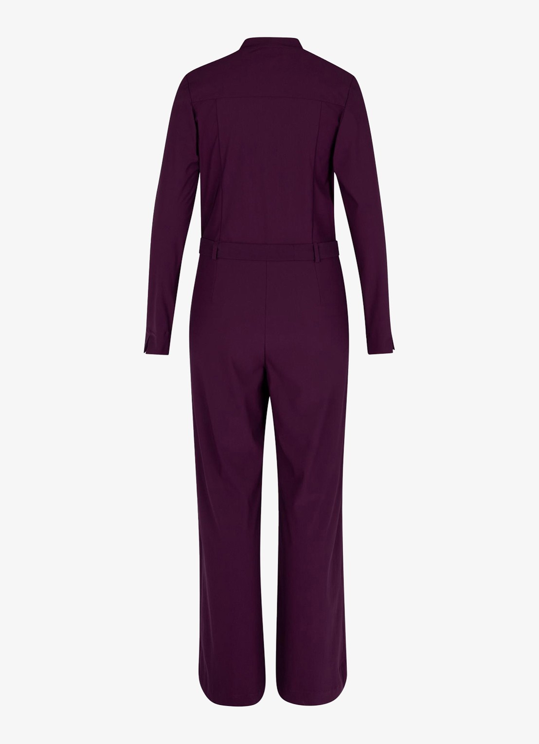 Studio Anneloes Nadia flared fit jumpsuit met strikceintuur - achterkant bruin