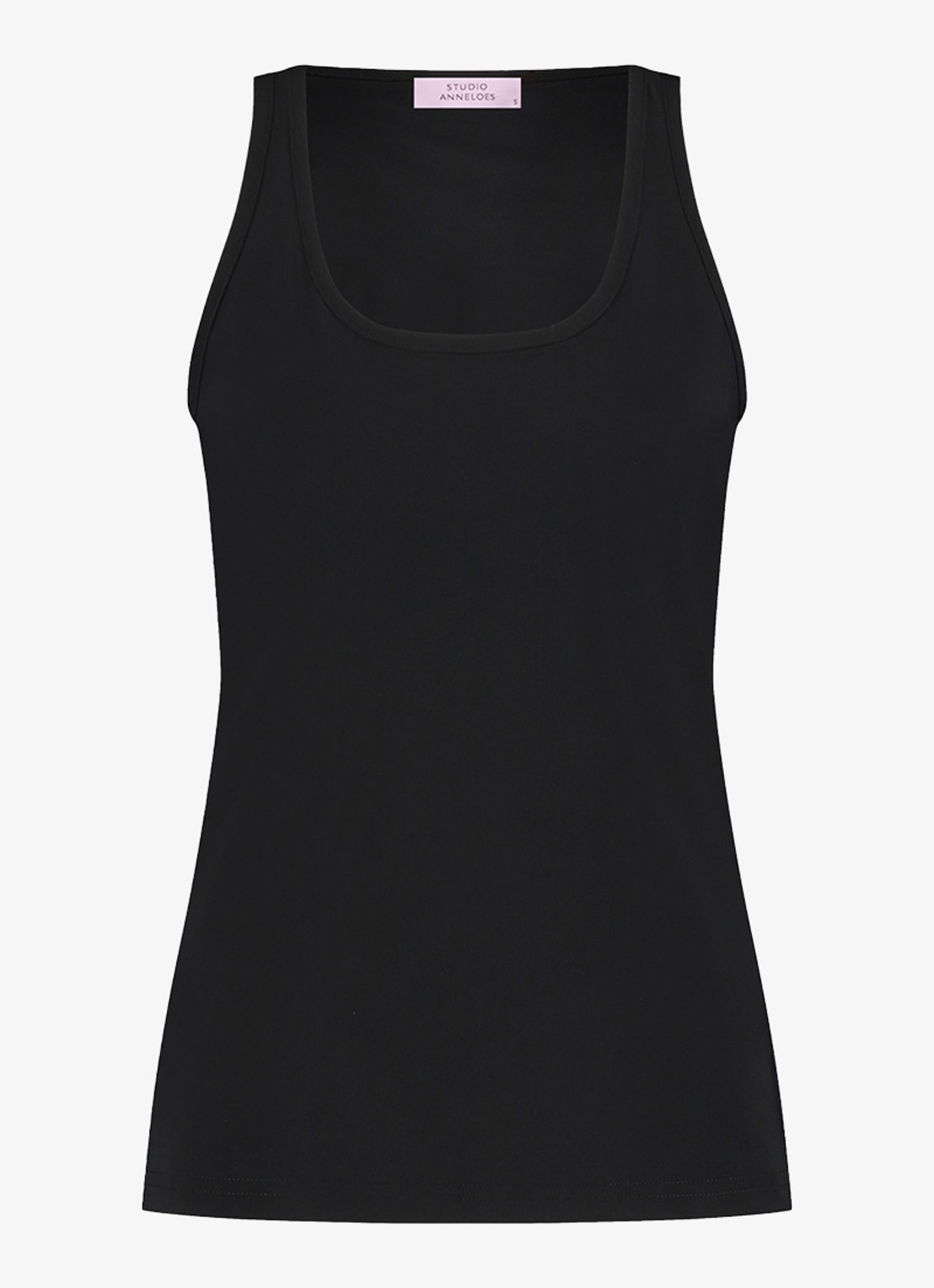 Studio Anneloes Nova tanktop met ronde hals - voorkant 4 zwart