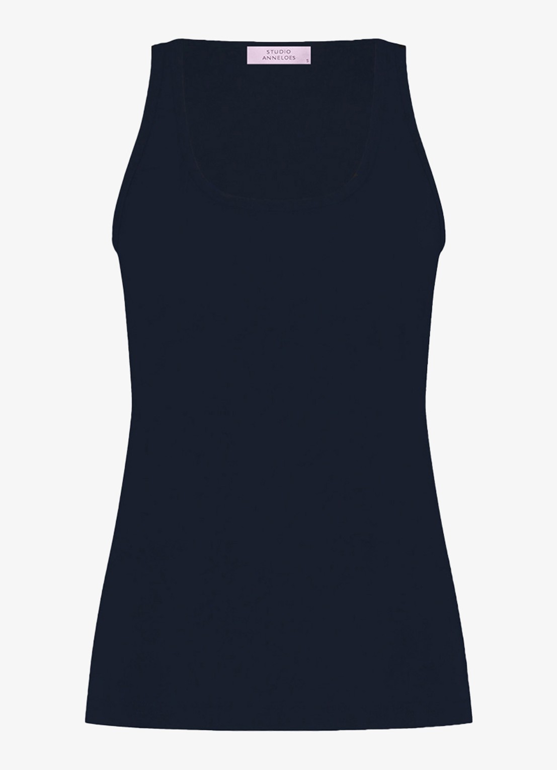 Studio Anneloes Nova tanktop met ronde hals - voorkant 2 donkerblauw