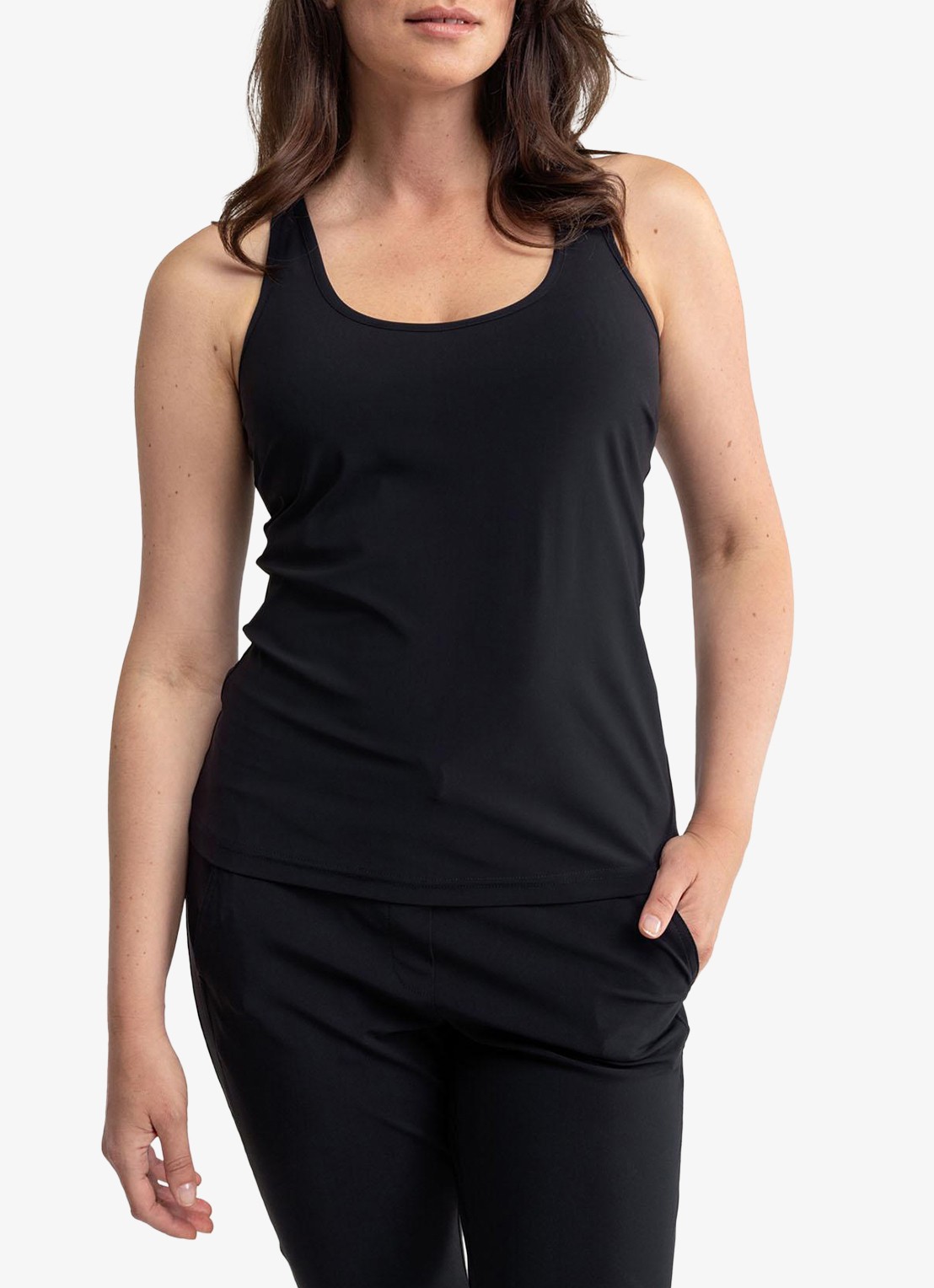 Studio Anneloes Nova top met ronde hals  - detail wit