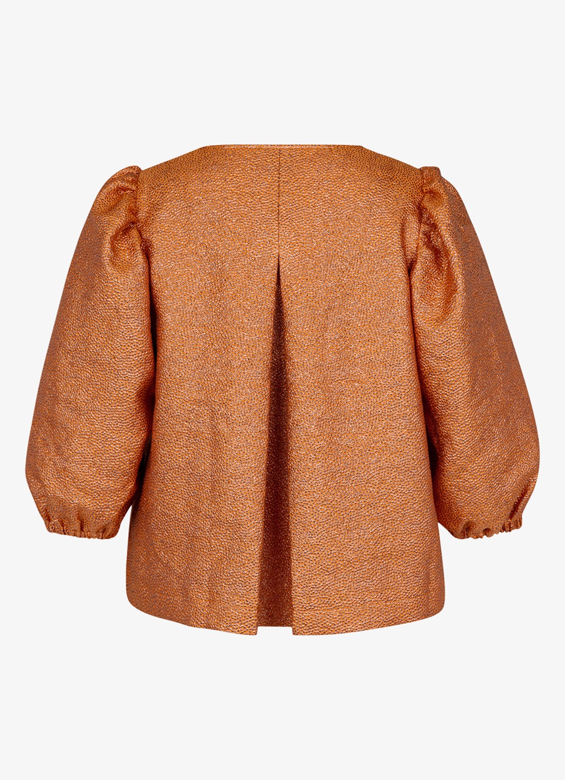 Studio Anneloes Plien tuniek met pofmouw - achterkant orange