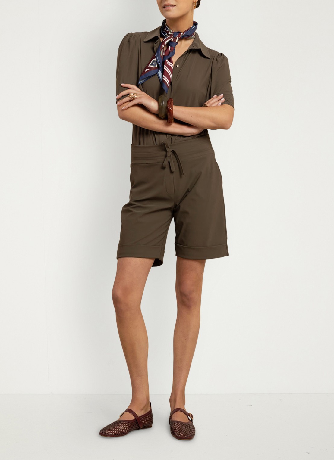 Studio Anneloes Poppy blouse met kraag - voorkant 2 groen