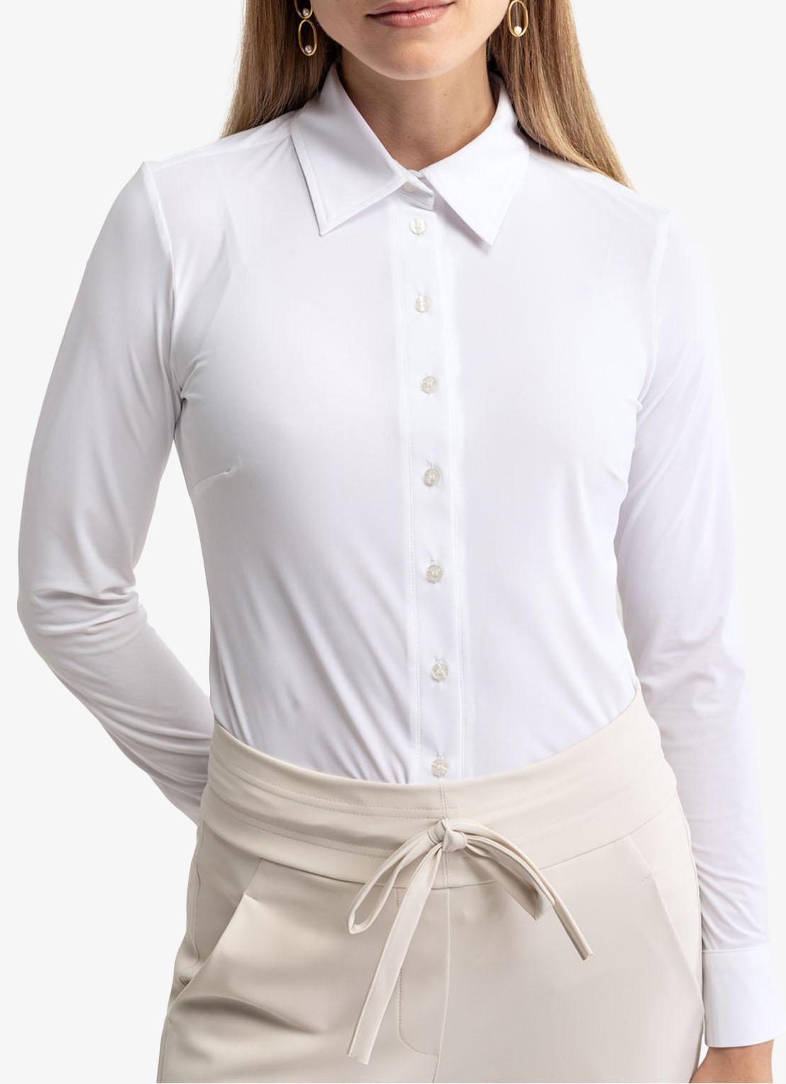 Studio Anneloes Poppy blouse met kraag - detail 4 wit