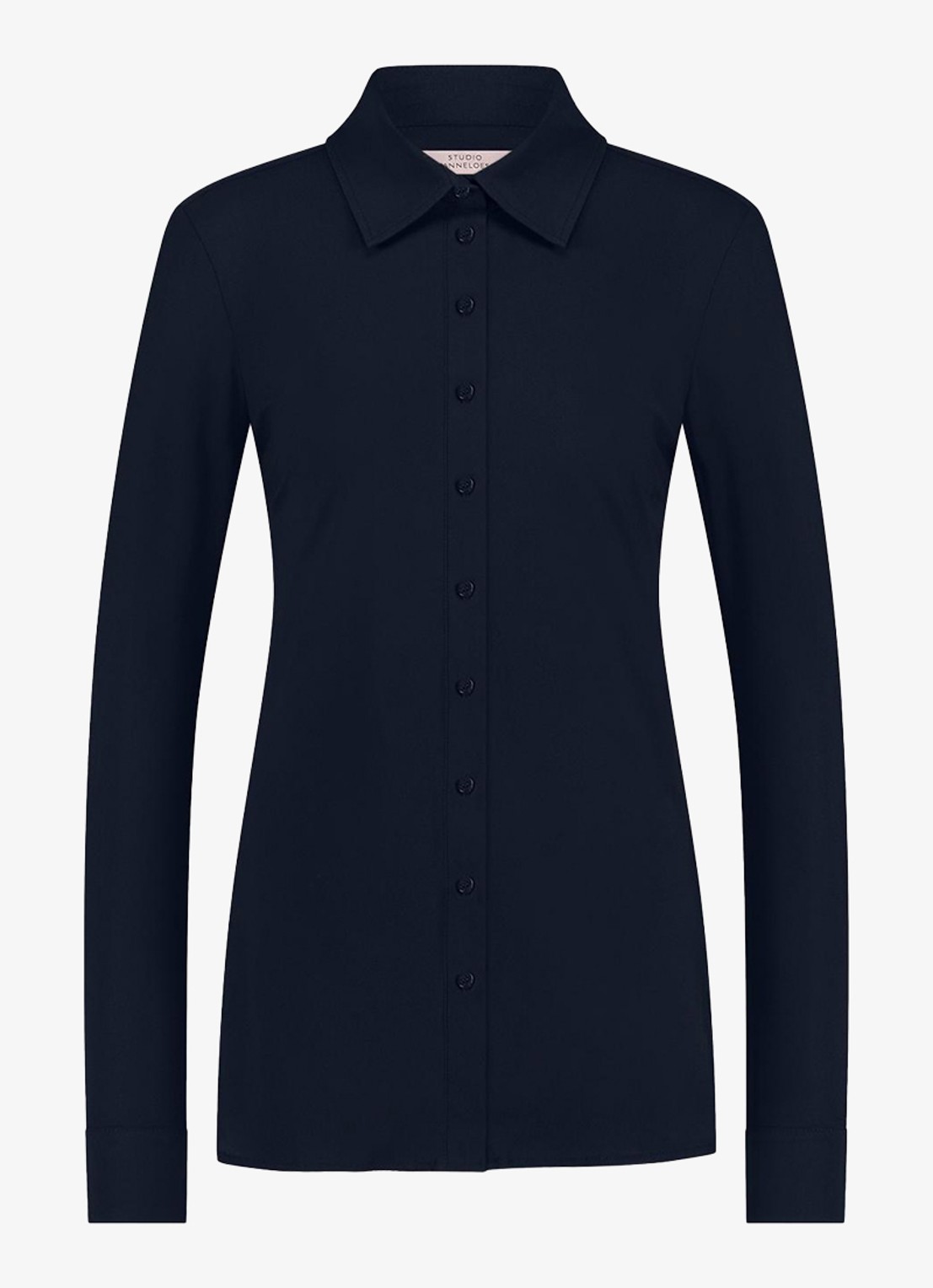 Studio Anneloes Poppy blouse met kraag - voorkant 4 donkerblauw