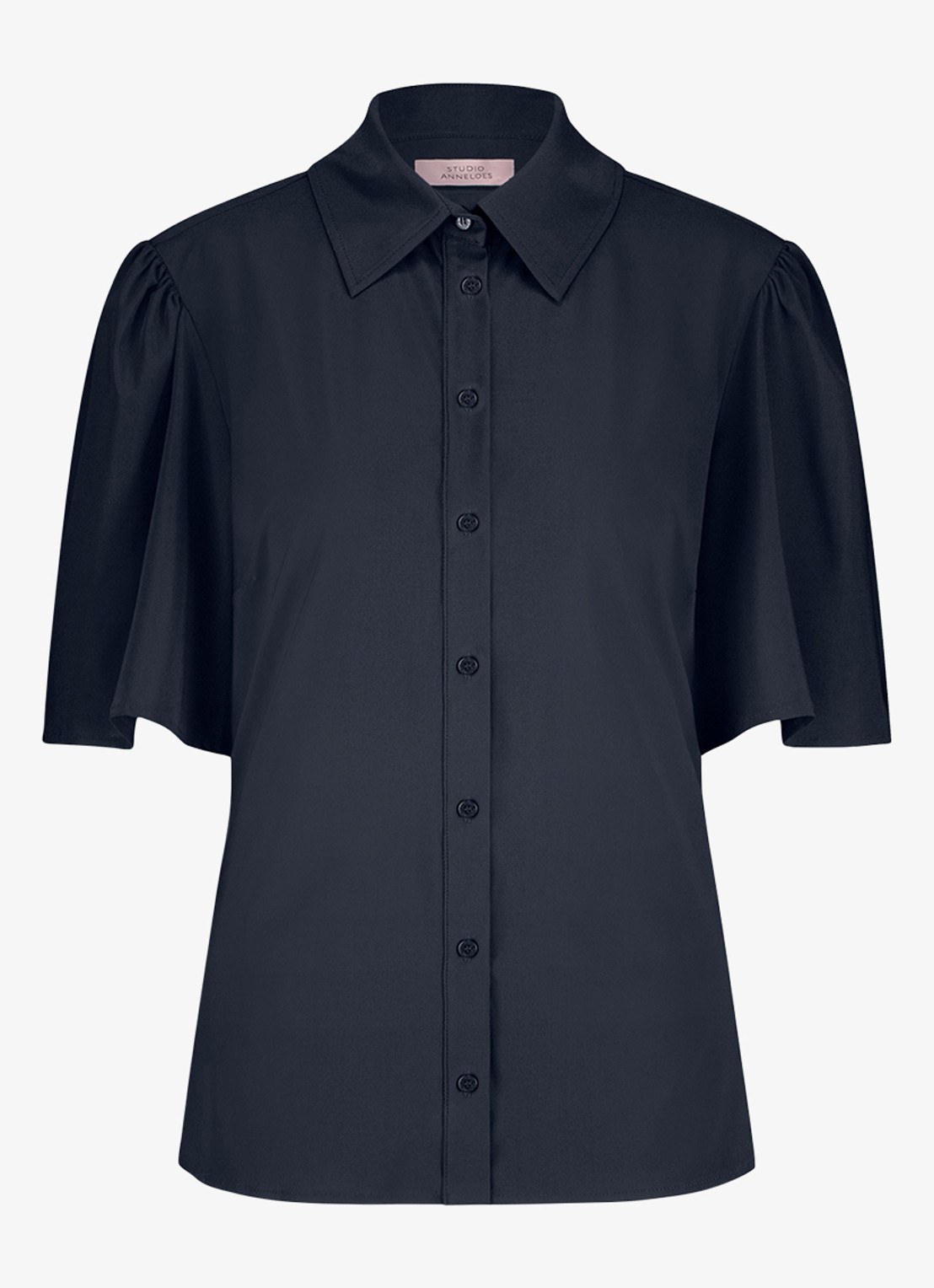 Studio Anneloes Poppy blouse met vlindermouw - voorkant 2 blauw